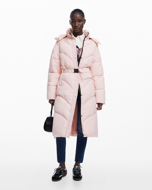 Imagen 0 de Abrigo de mujer acolchado rosa
