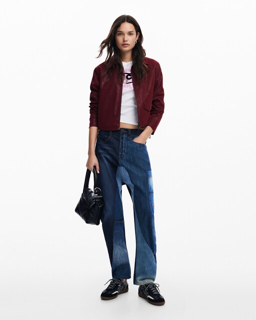 Imagen 0 de Pantalon de mujer denim patch