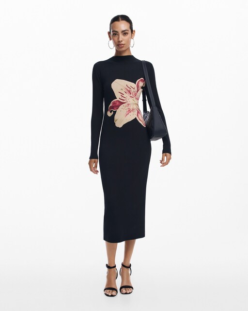 Imagen 0 de Vestido largo orquídea grande