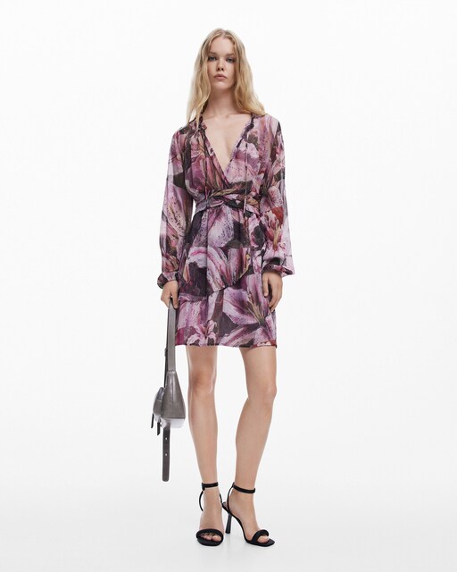 Imagen 0 de Vestido vaporoso orquideas