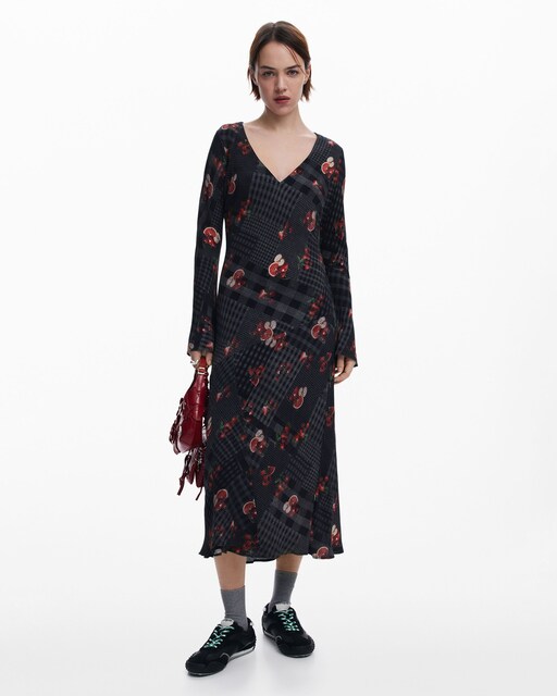 Imagen 0 de Vestido midi cuadros