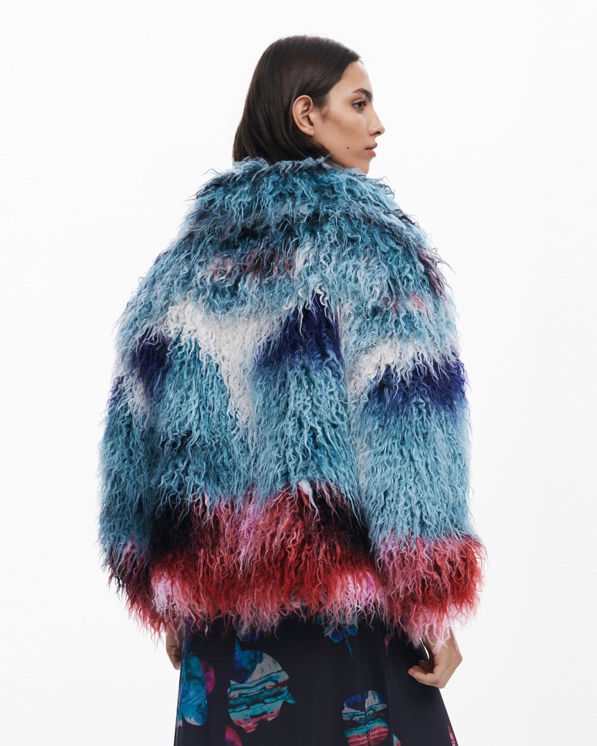 Chaqueta de mujer diseñada por Mr Christian Lacroix - Desigual - Azul / Blanco Azul / Blanco-3