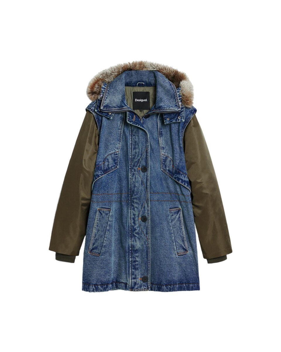 Parka de mujer combinada pelo · Desigual · El Corte Inglés - Main Image
