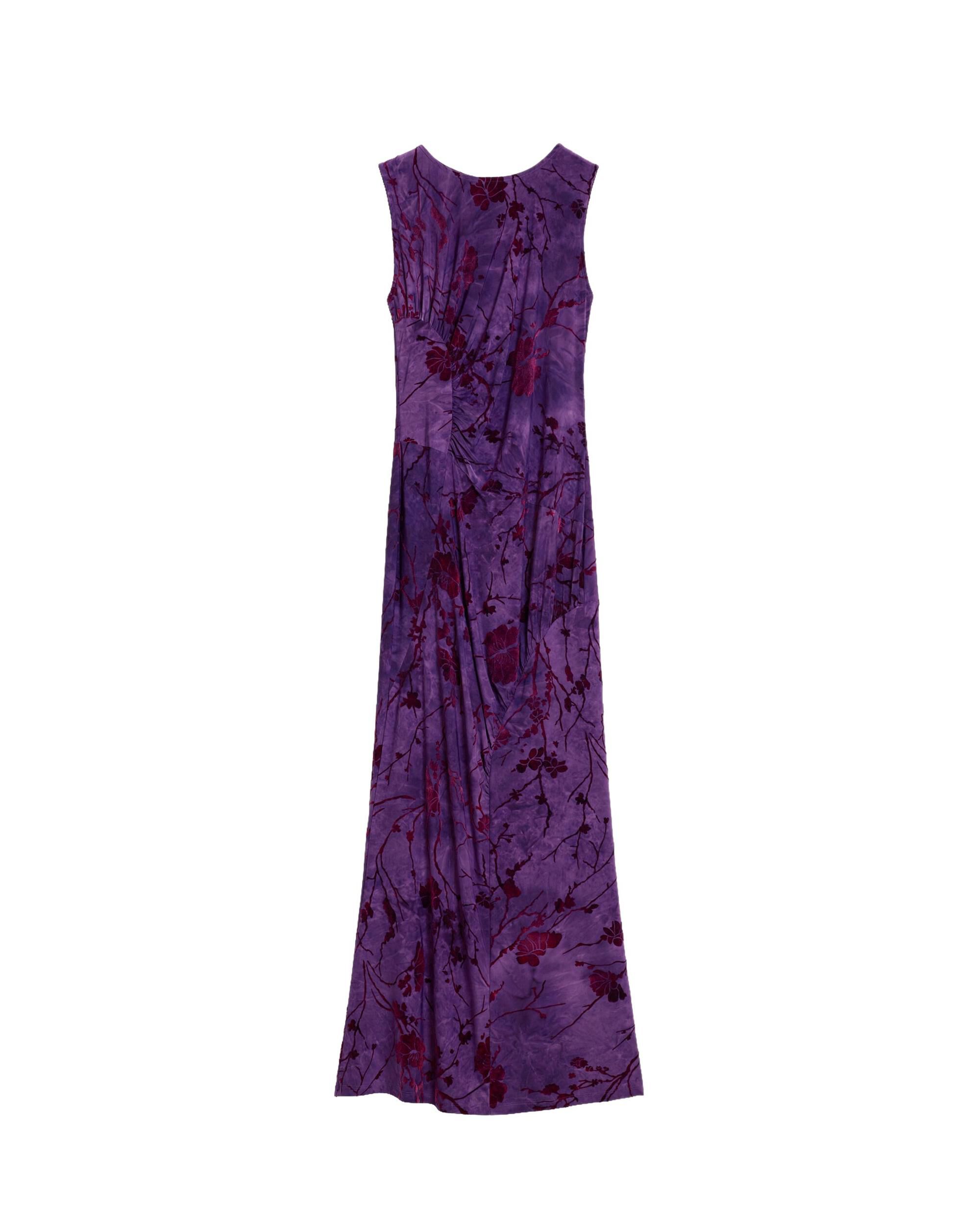 Vestido midi flocado - Desigual - Morado Morado-5