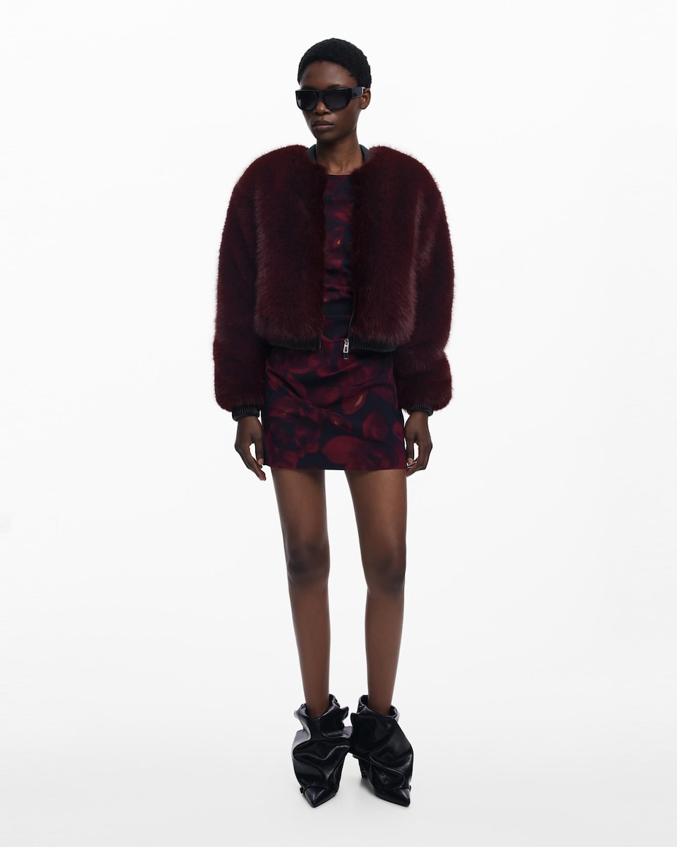 Chaqueta de mujer pelo frambuesa 36/S Fresa