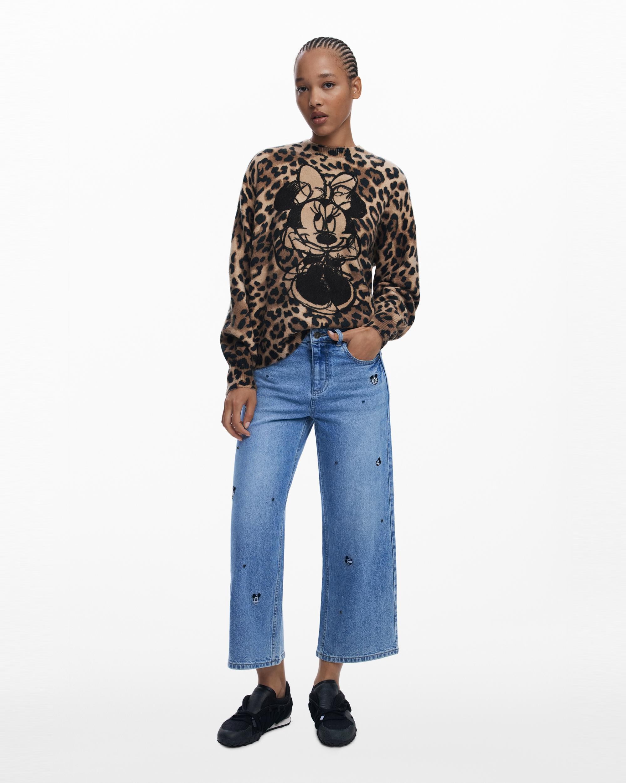 Jersey de mujer minnie™ animal print - Desigual - Marrón Marrón-2