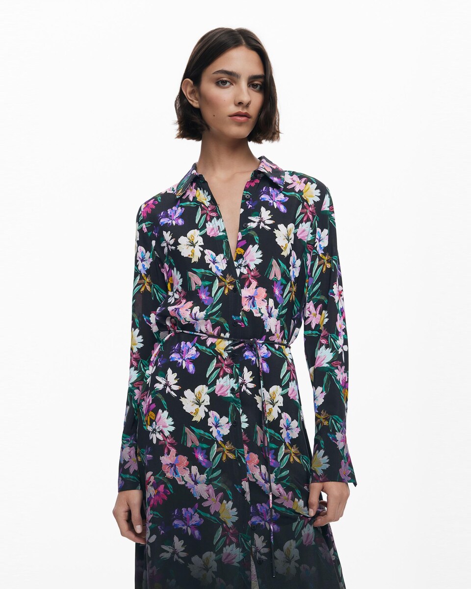 Vestido camisero flores degradado · Desigual · El Corte Inglés