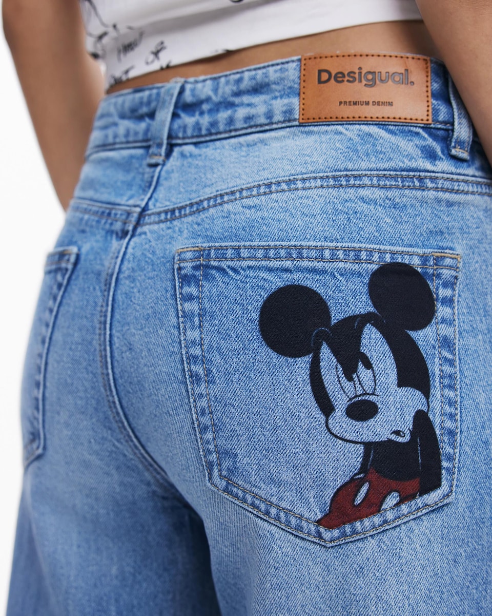 Desigual Disney Vaqueros De Desigual Vaquero De Mujer Culotte