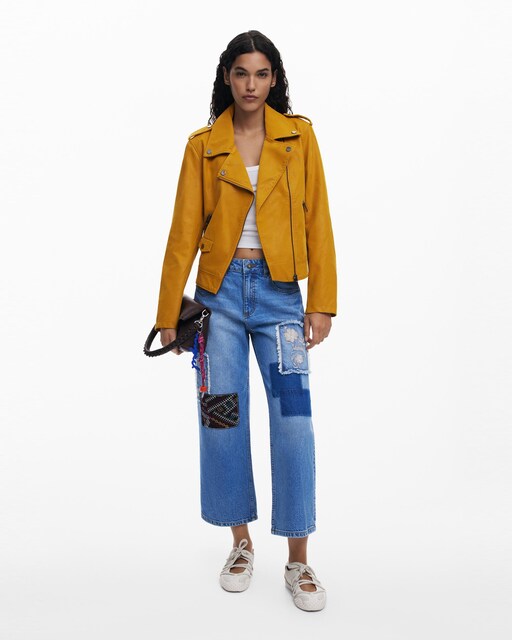 Imagen 0 de Vaquero de mujer cropped parches