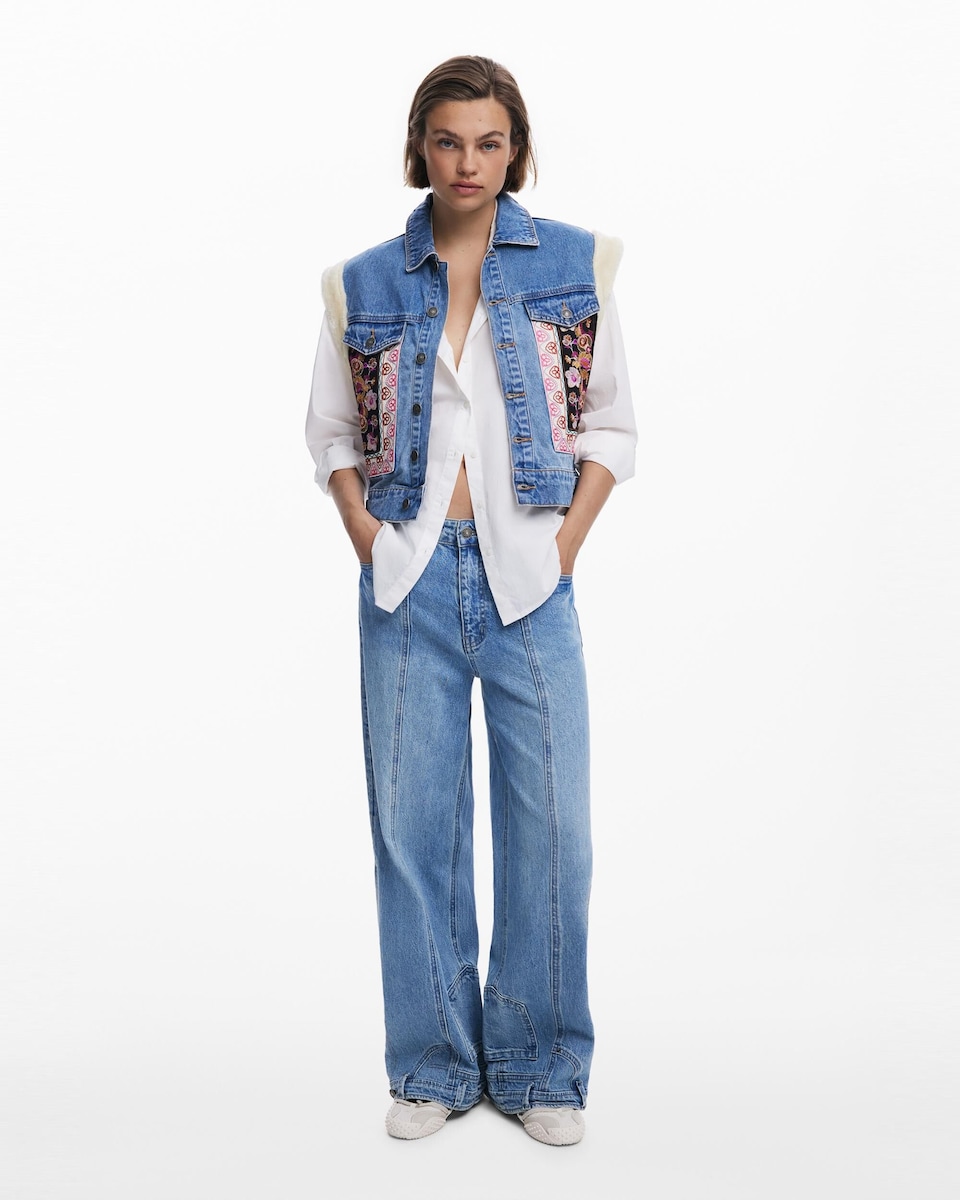 Desigual Disney Vaqueros De Desigual Bolso De Mano Denim Mickey