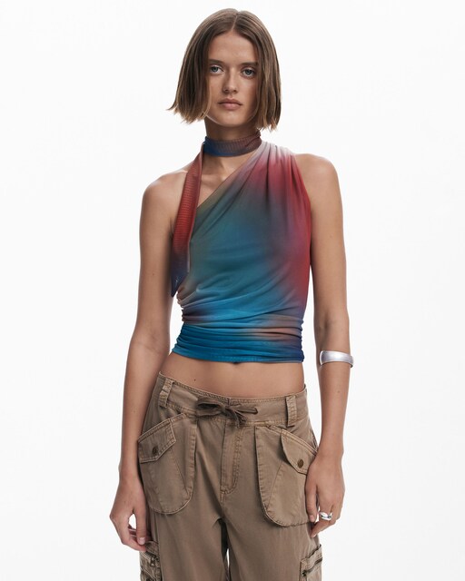 Imagen 0 de Camiseta de mujer escote nudo