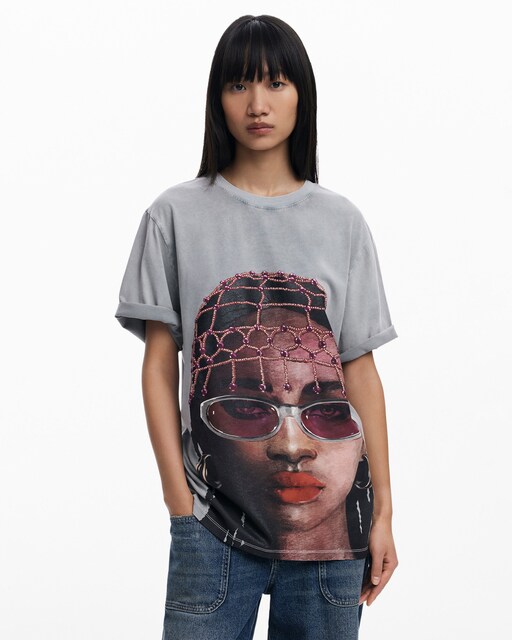 Imagen 0 de Camiseta de mujer manga corta cara