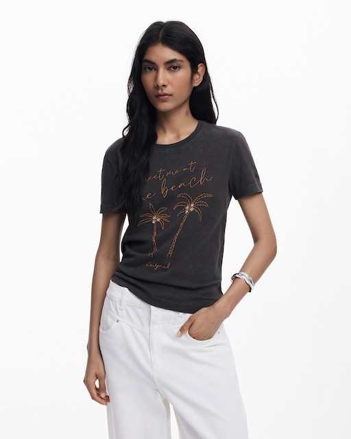Imagen 0 de Camiseta de mujer palmeras
