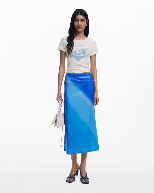 Imagen 0 de Falda midi tie-dye