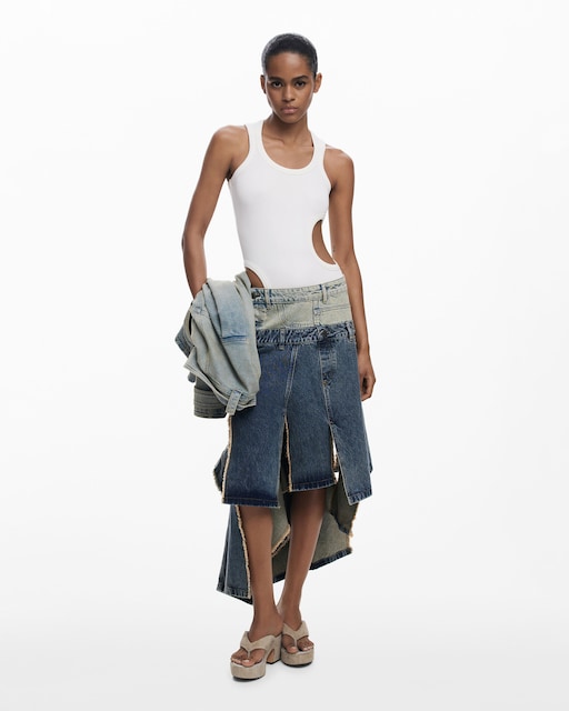 Imagen 0 de Falda larga doble cintura