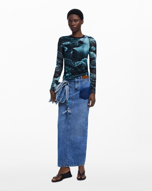 Imagen 0 de Falda larga denim Botter