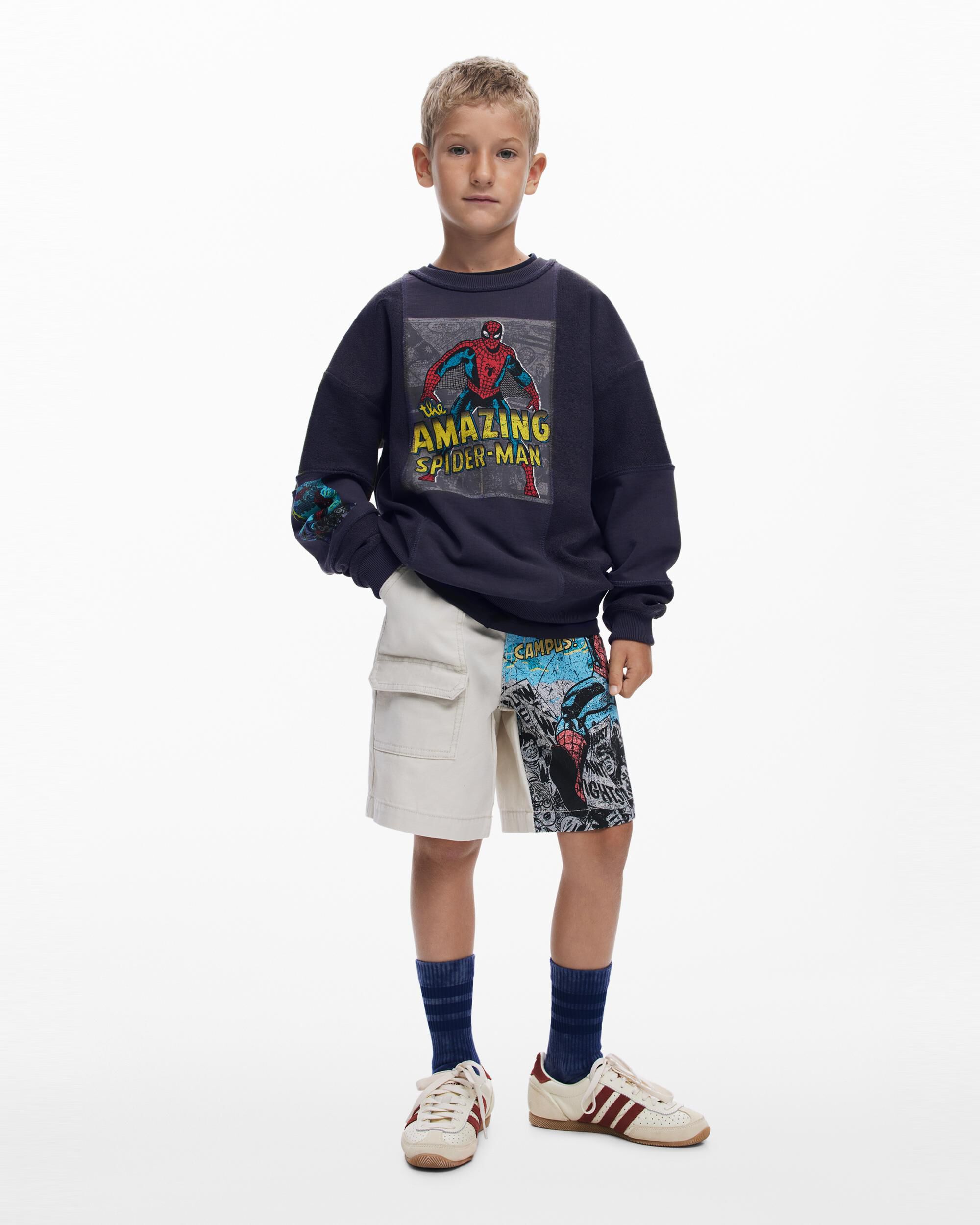 Sudadera con capucha de niño pach spiderman™ - Desigual - Azul oscuro Azul oscuro-4