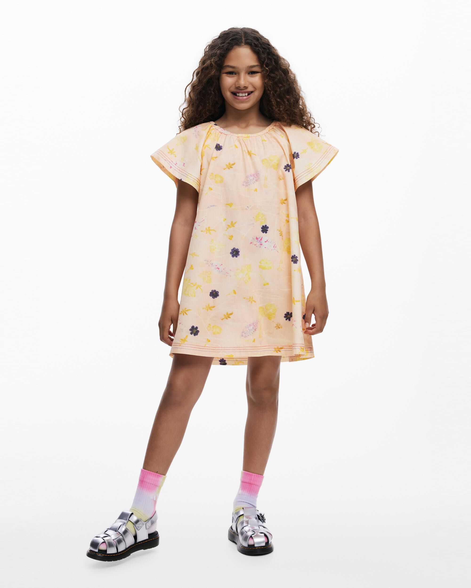Vestido de niña manga corta floral