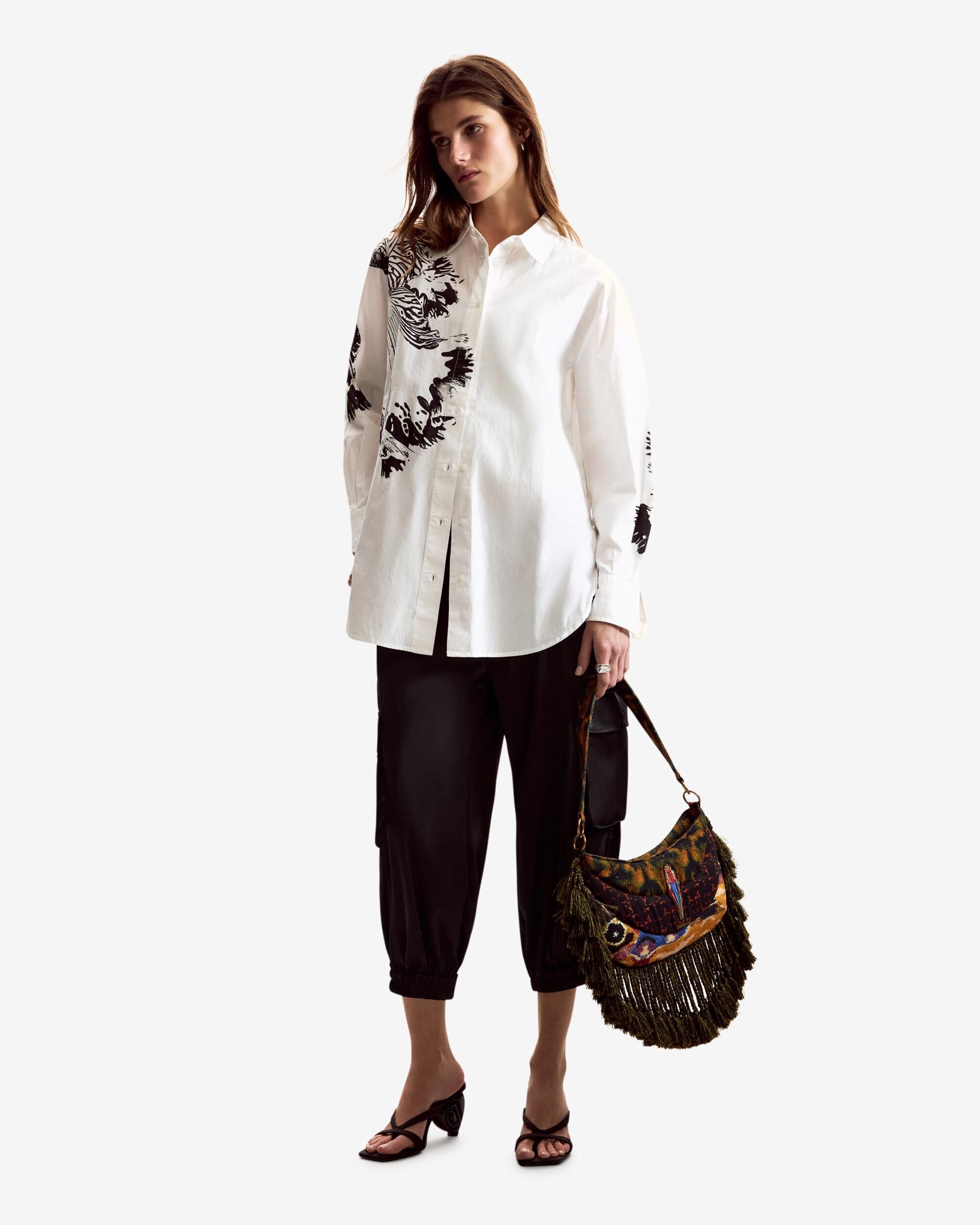 Desigual - Camisa de mujer orquídea m christian lacroix.