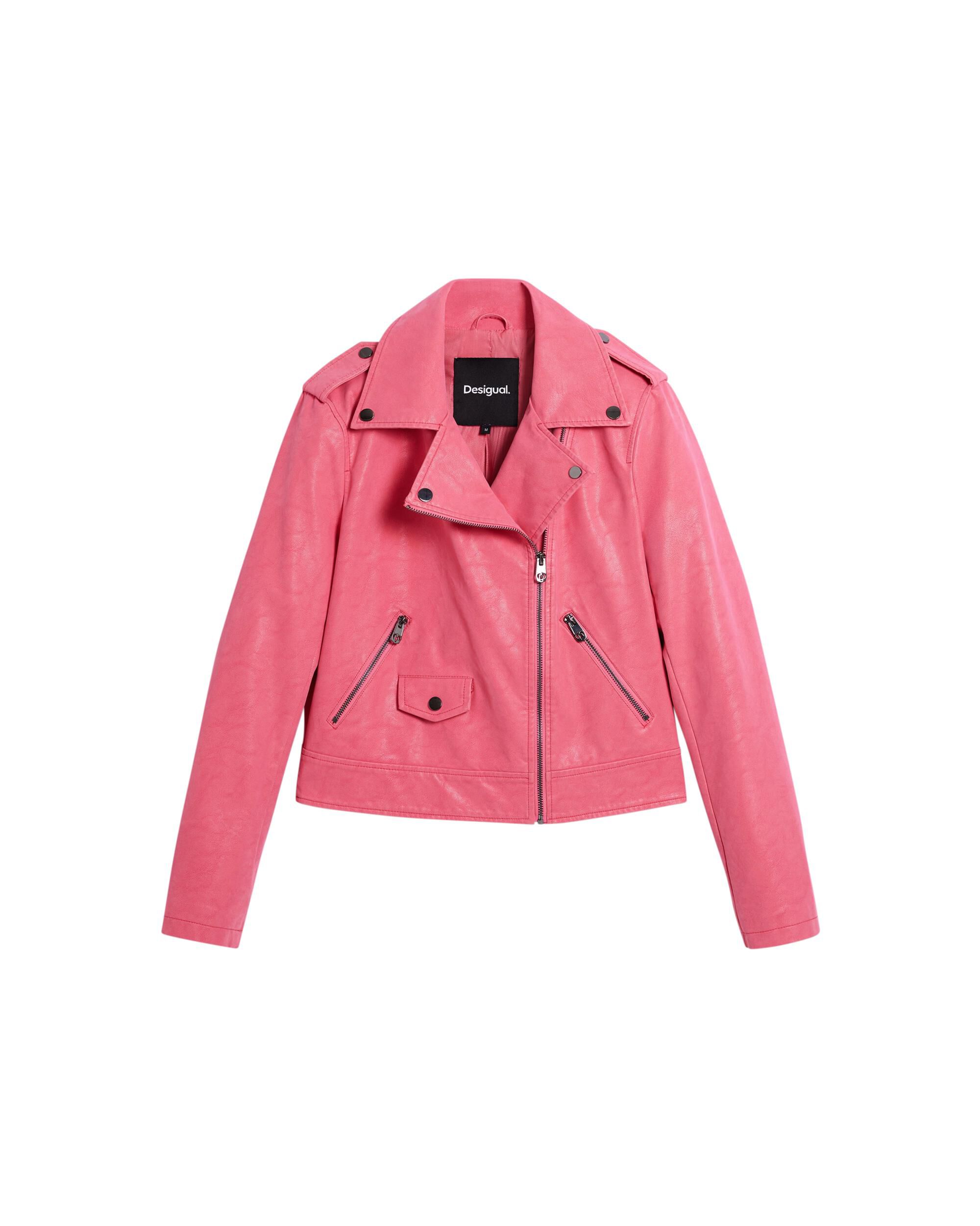 Desigual - Cazadora biker de mujerefecto piel.