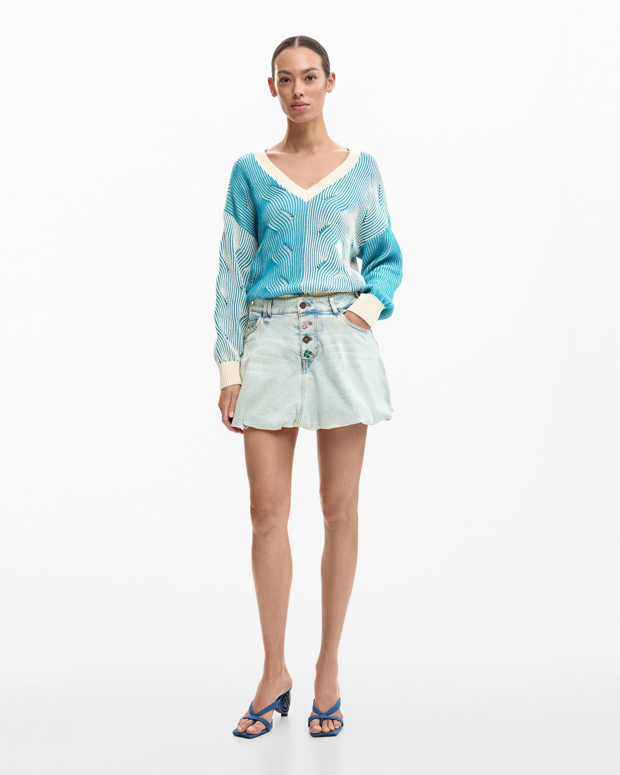 Desigual - Falda corta vaquera.