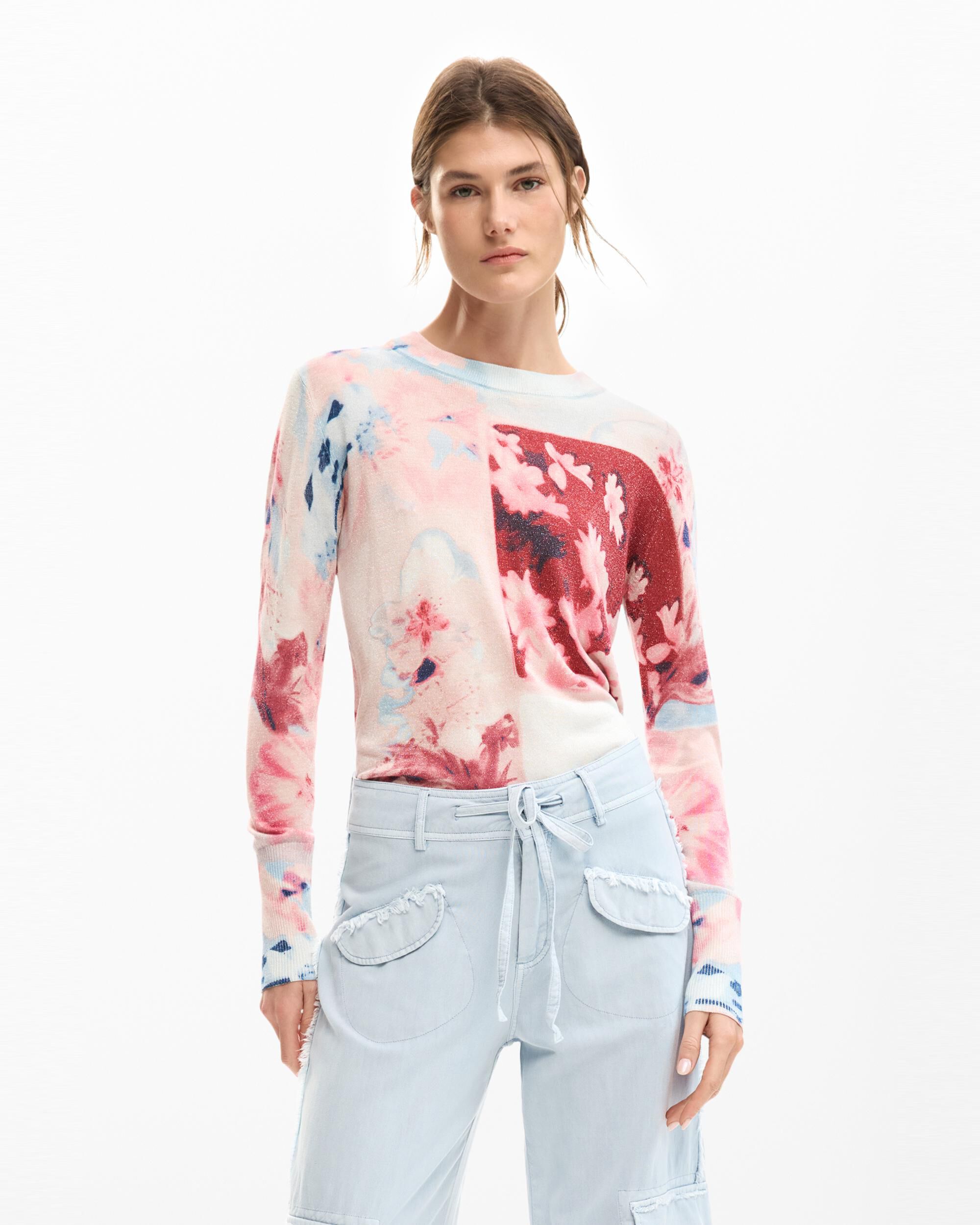 Desigual - Jersey de mujer punto fino collage.