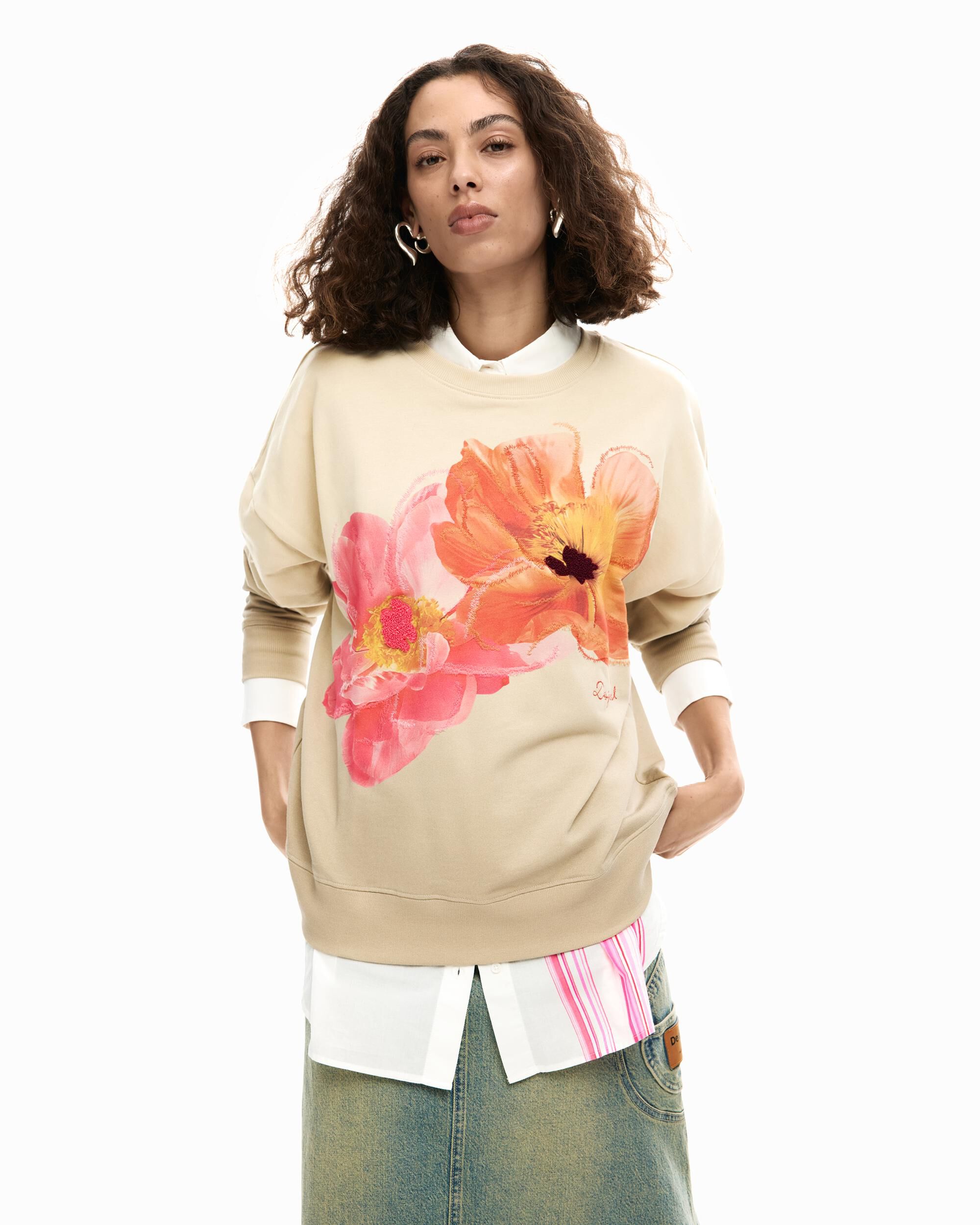 Desigual - Sudadera de mujer estampado floral.