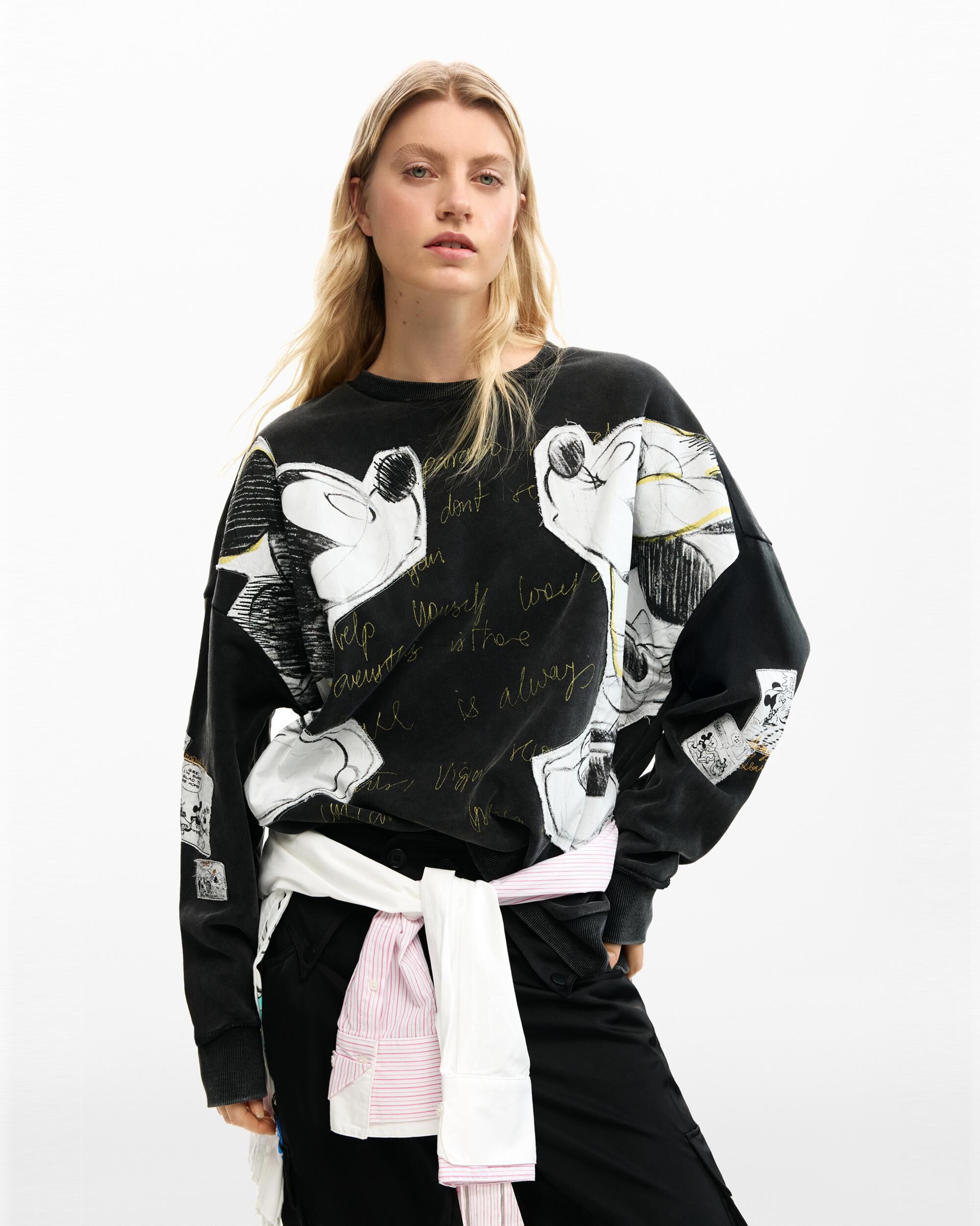 Imagen 0 de Sudadera de mujer mickey y minnie mouse™ Negro