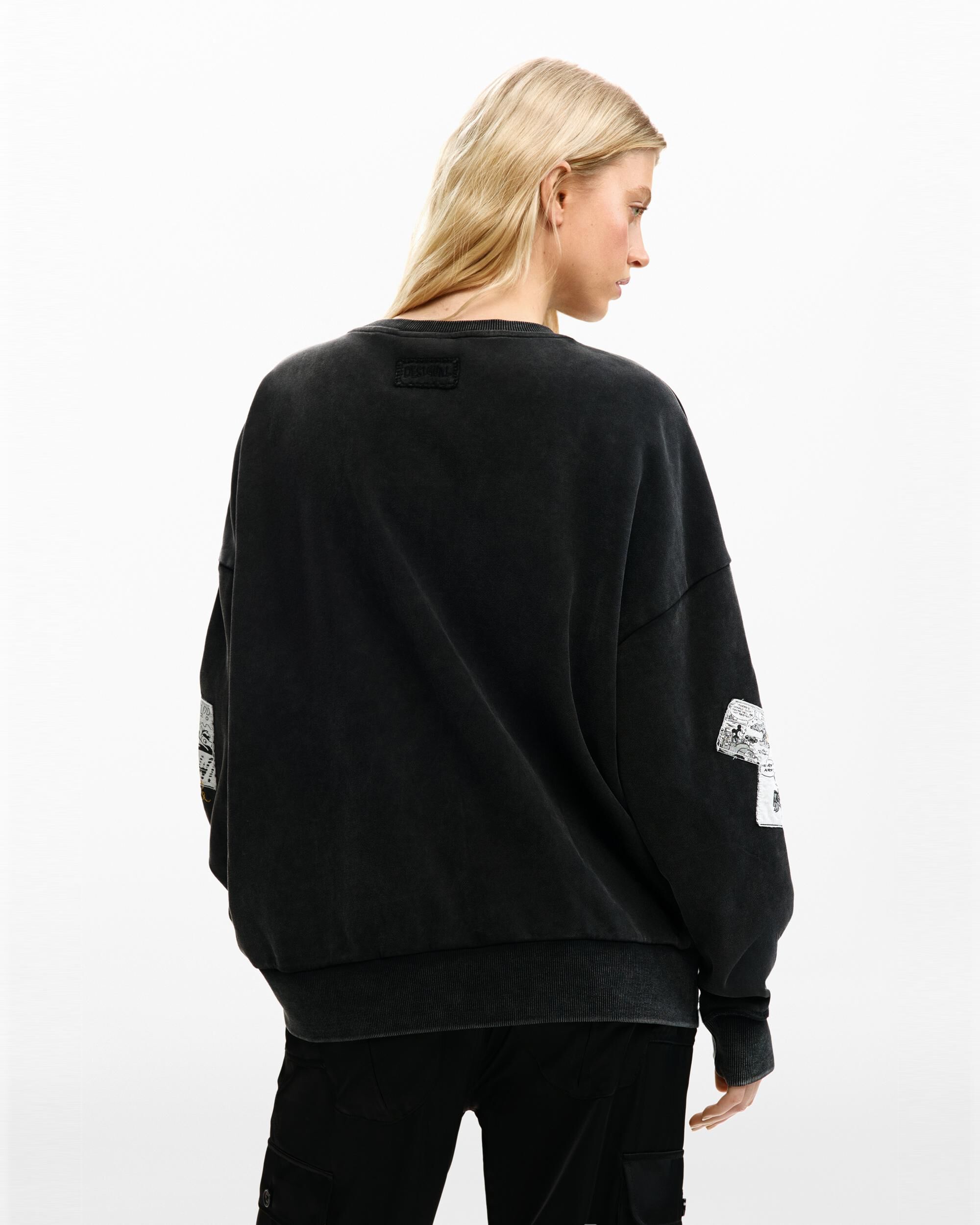 Sudadera de mujer mickey y minnie mouse™ - Desigual - Negro Negro-3