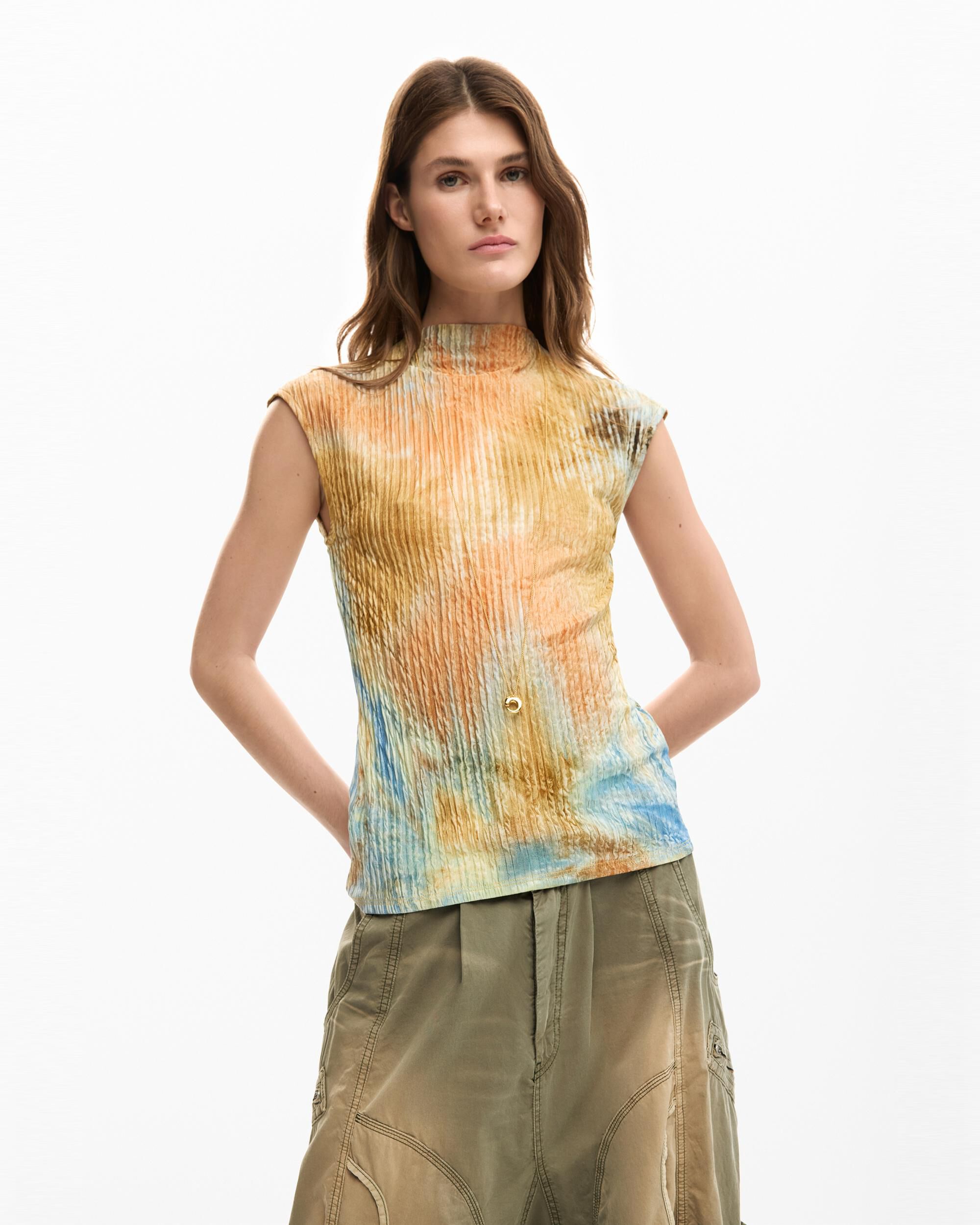 Desigual - Camiseta de mujer texturas.