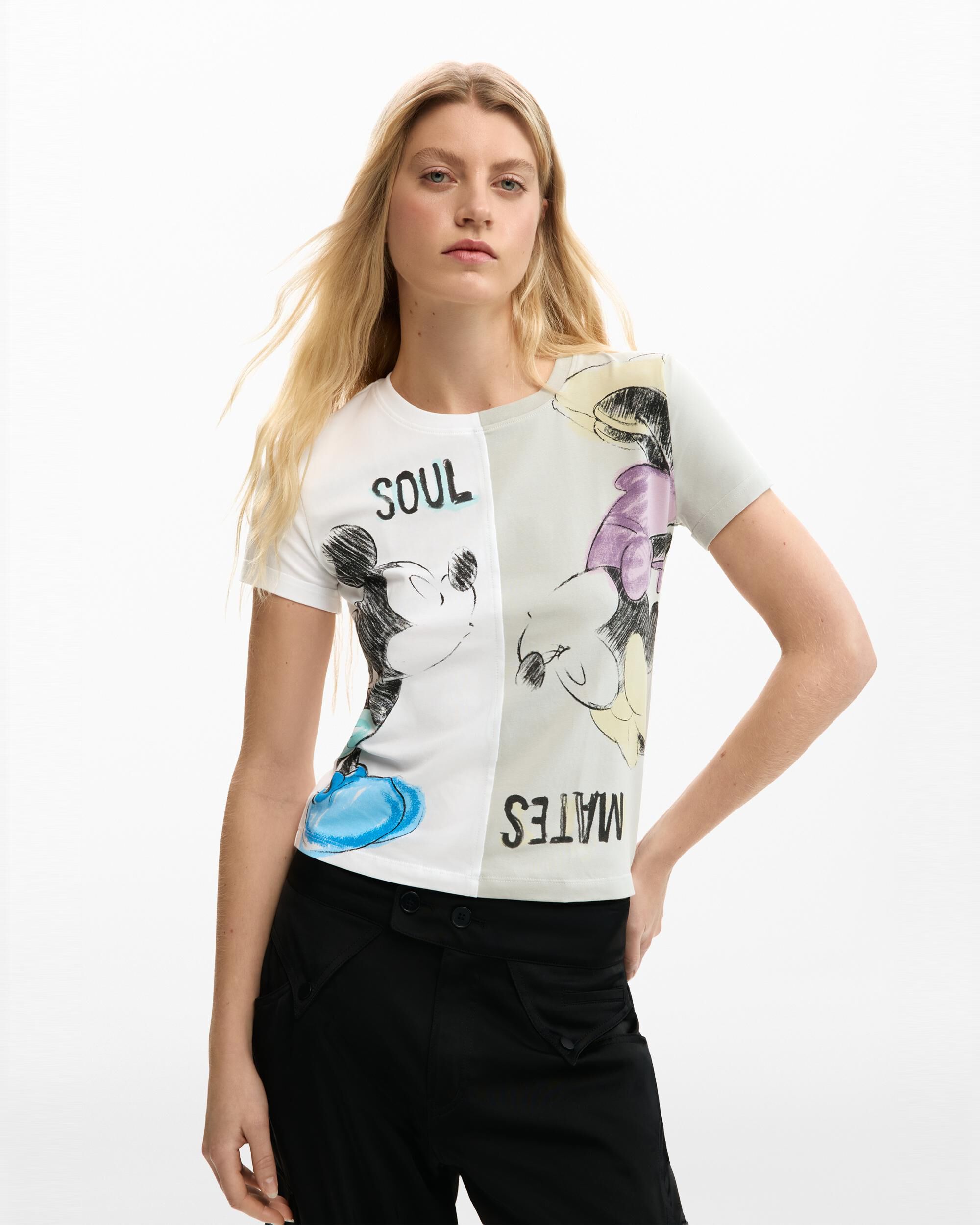 Desigual - Camiseta de mujer mickey y minnie mouse™ kiss.