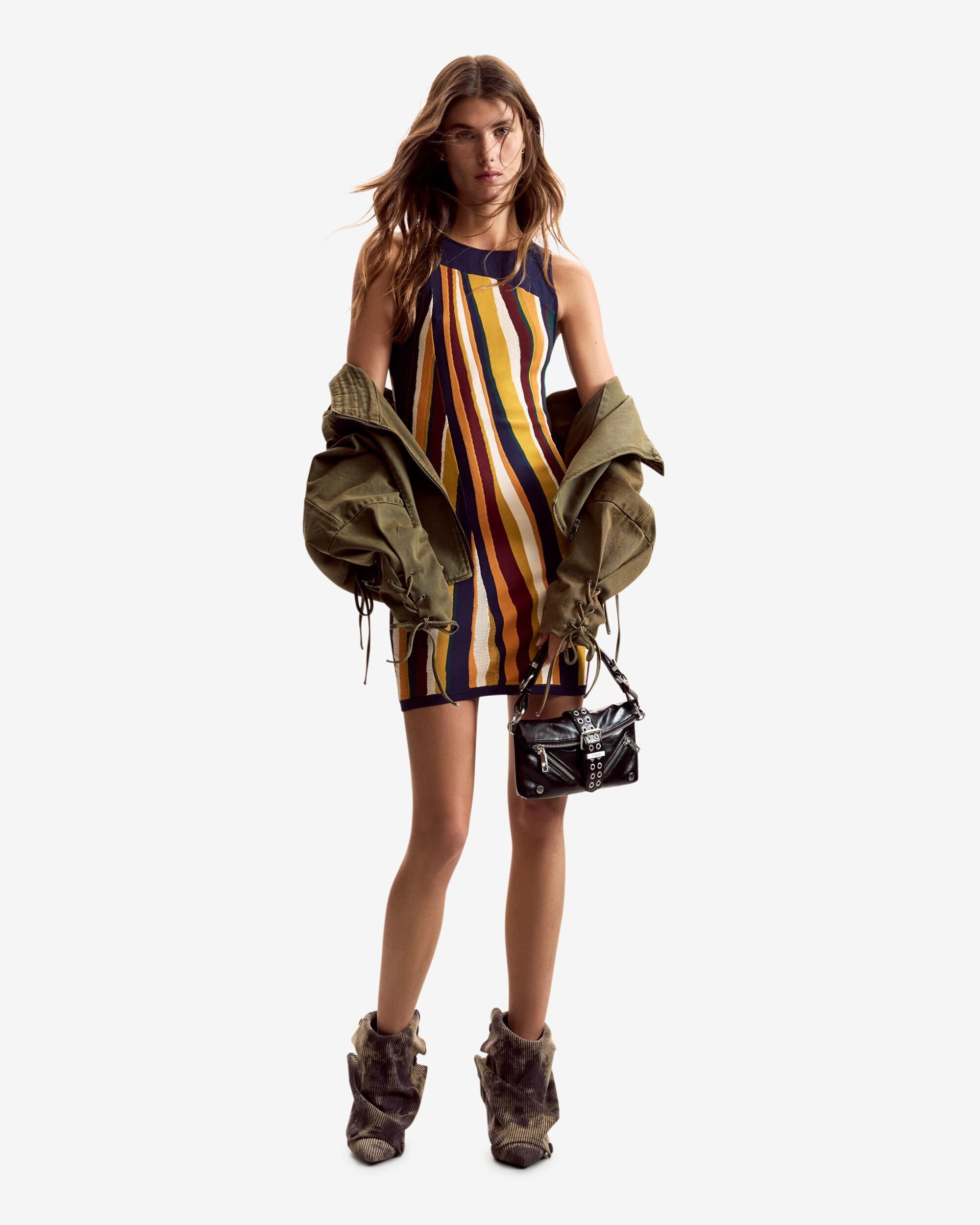 Desigual - Vestido rayas punto.