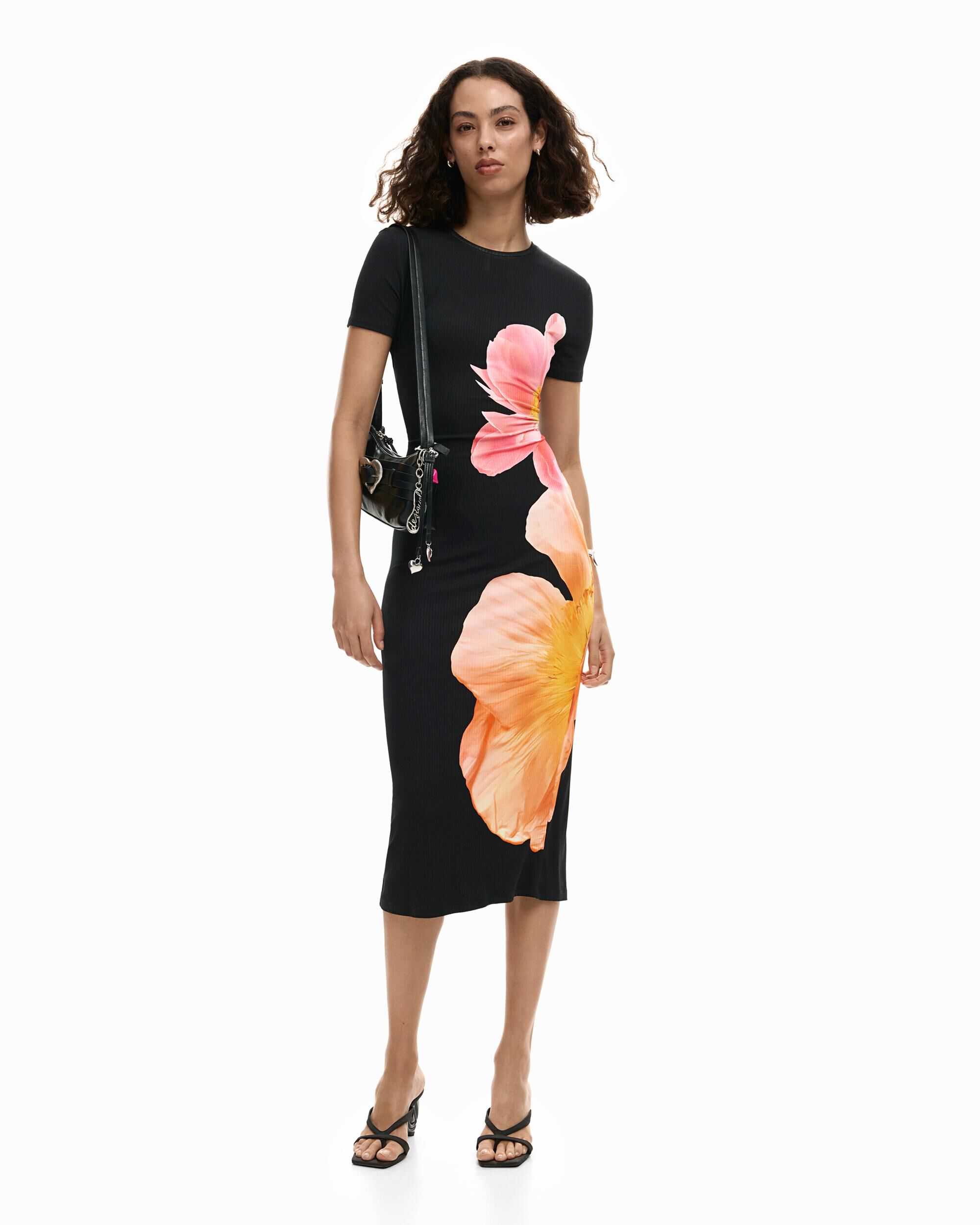 Desigual - Vestido largo flores.