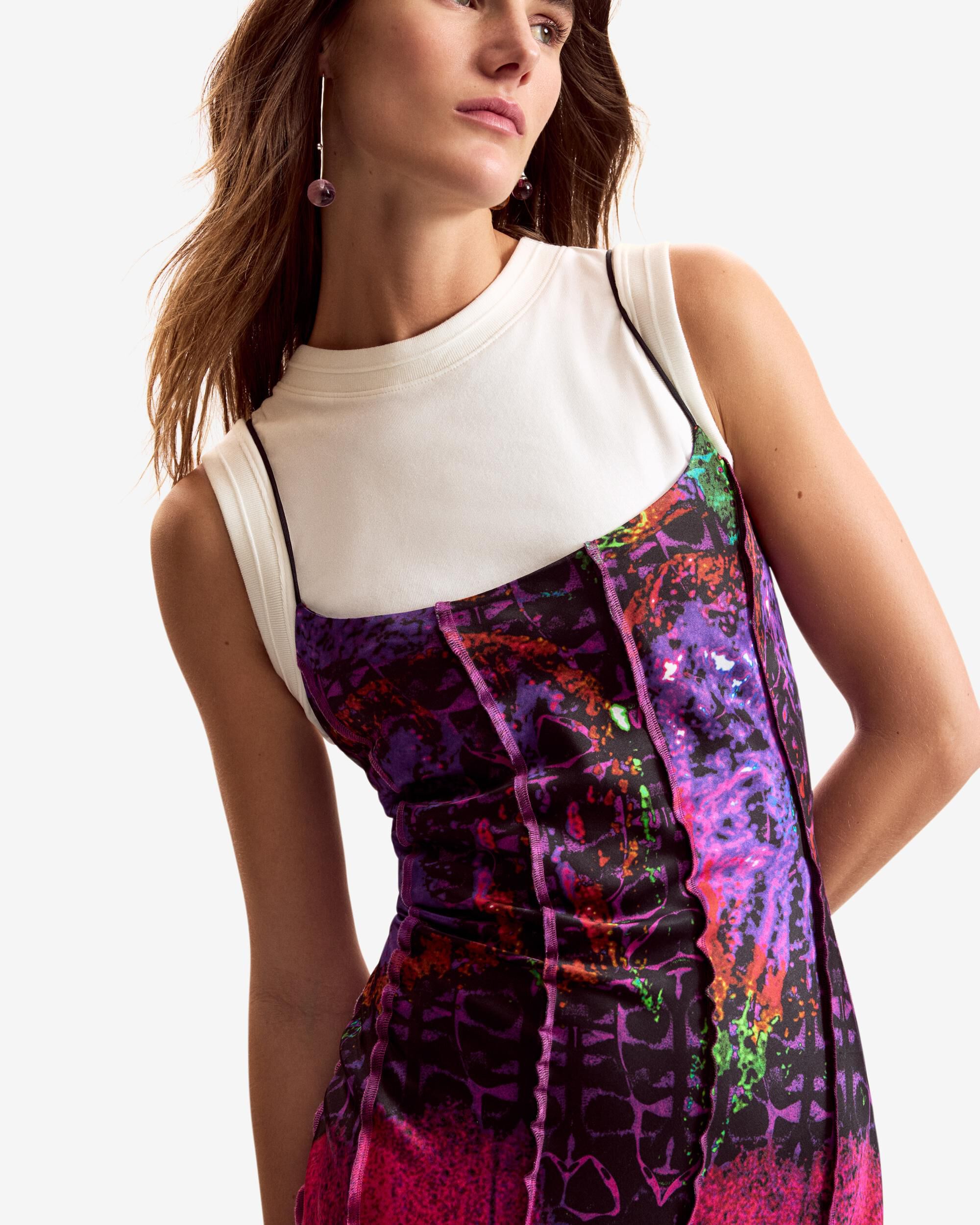 Vestido combinado diseñado por mr christian lacroix - Desigual - Rosa Rosa-2