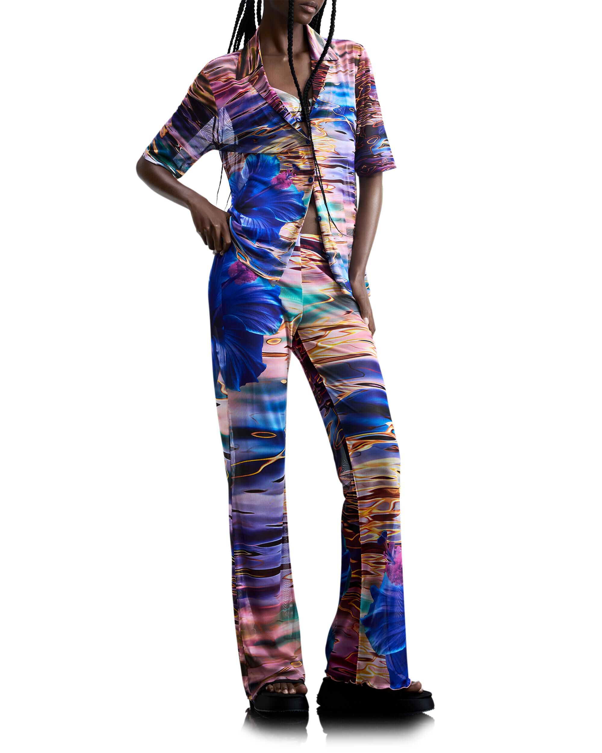 Camisa de mujer flor aguas - Desigual - Azul Azul-2