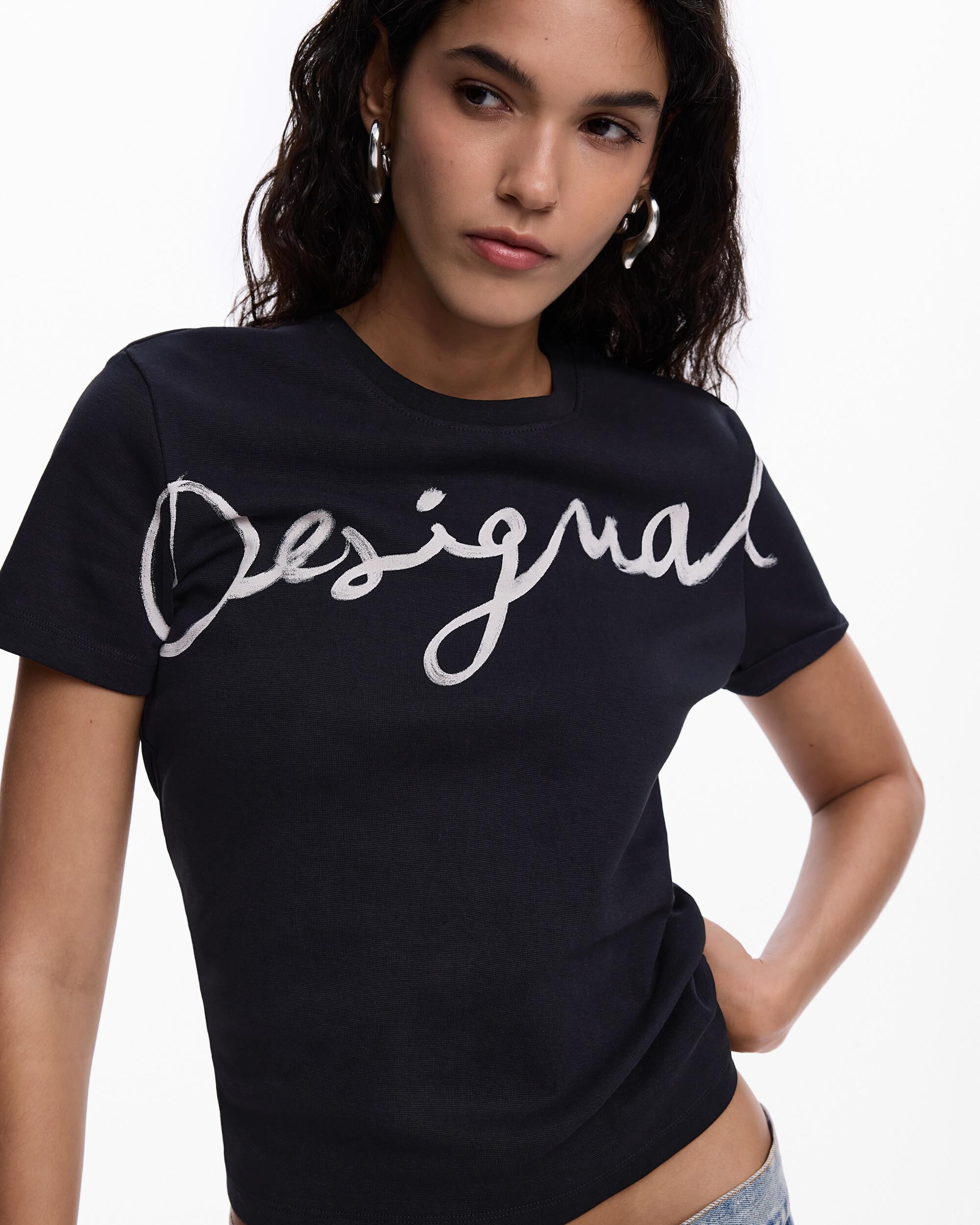 Desigual - Camiseta de mujer logo punto.