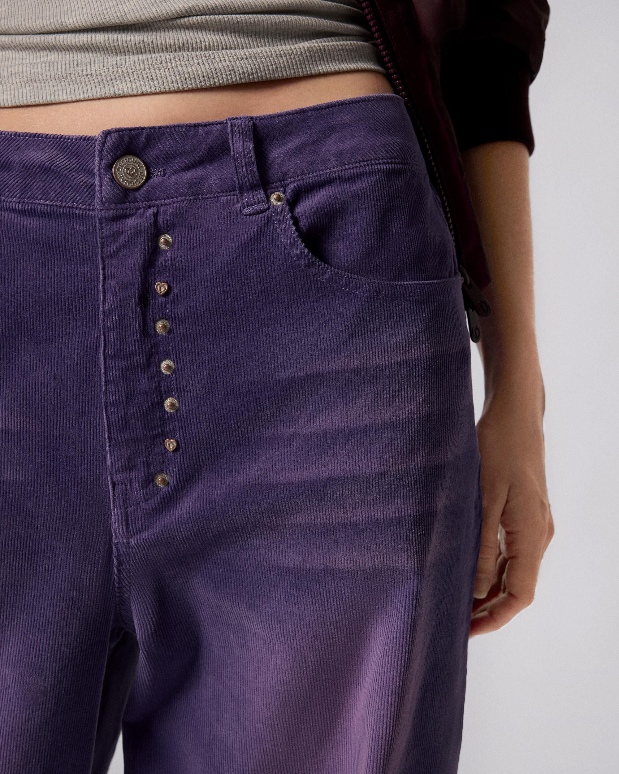 Pantalón de mujer vaquero degradado - Desigual - Morado Morado-4