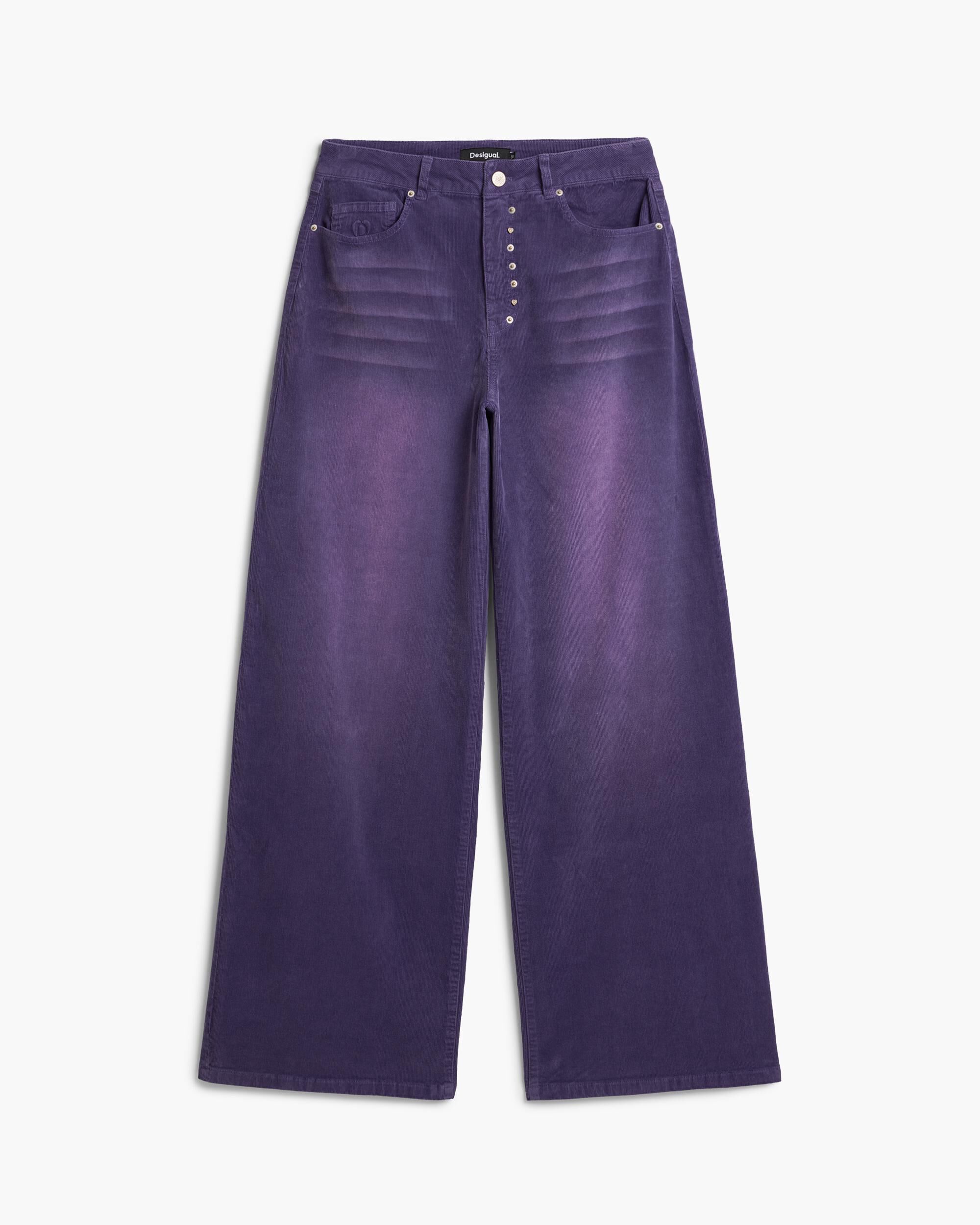 Pantalón de mujer vaquero degradado - Desigual - Morado Morado-5