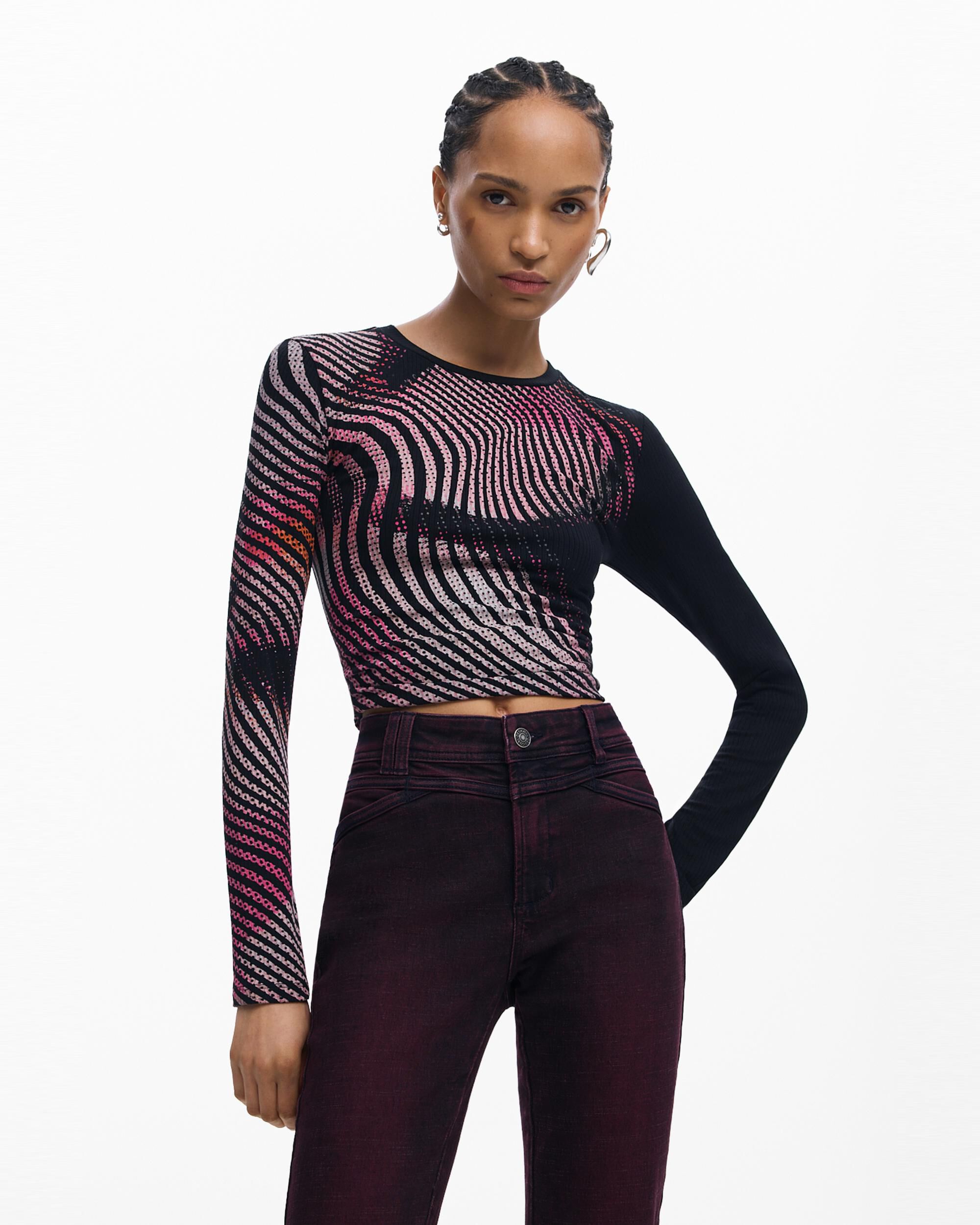 Desigual - Camiseta de mujer ondas.