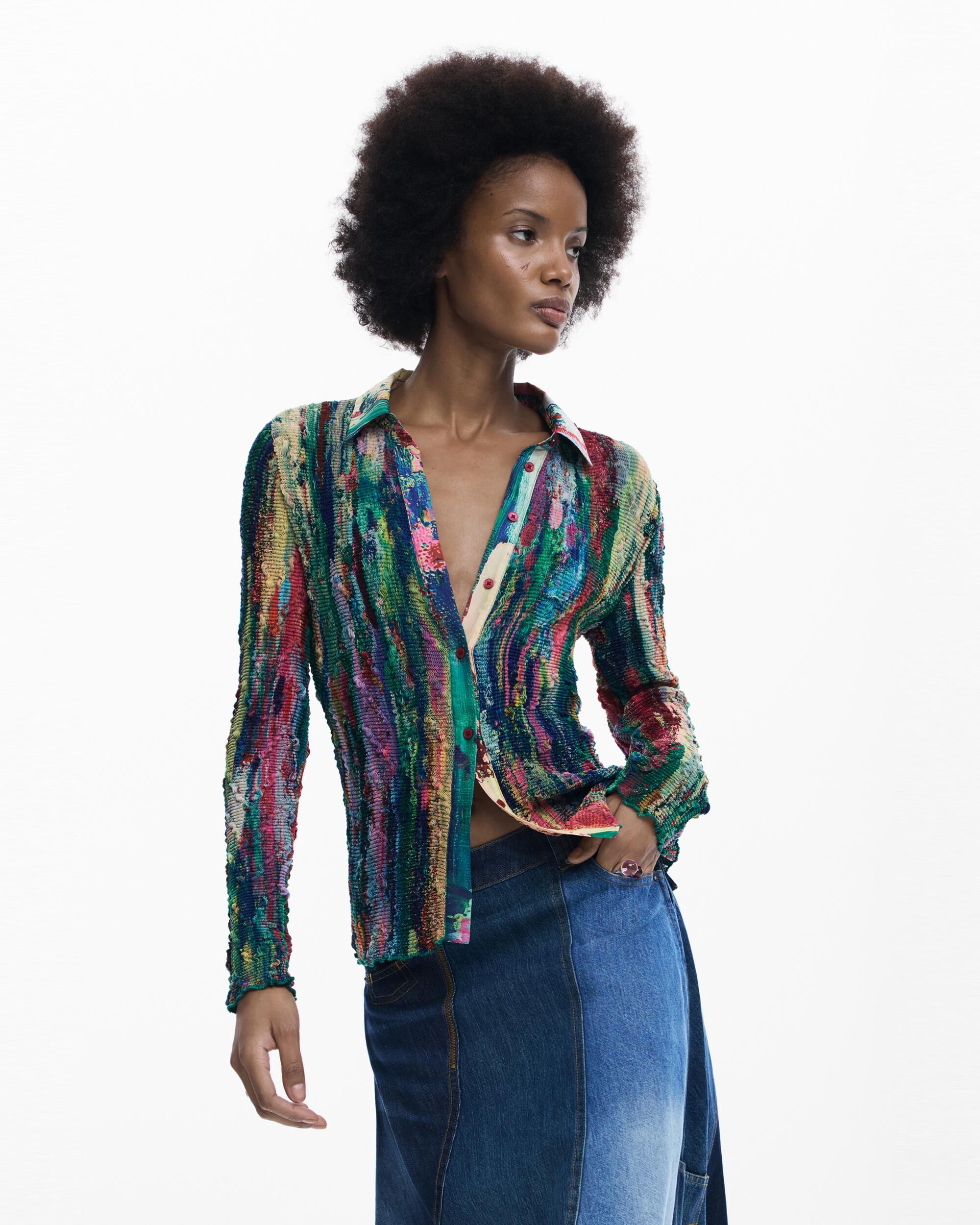 Desigual - Camisa de mujer estampado arty.