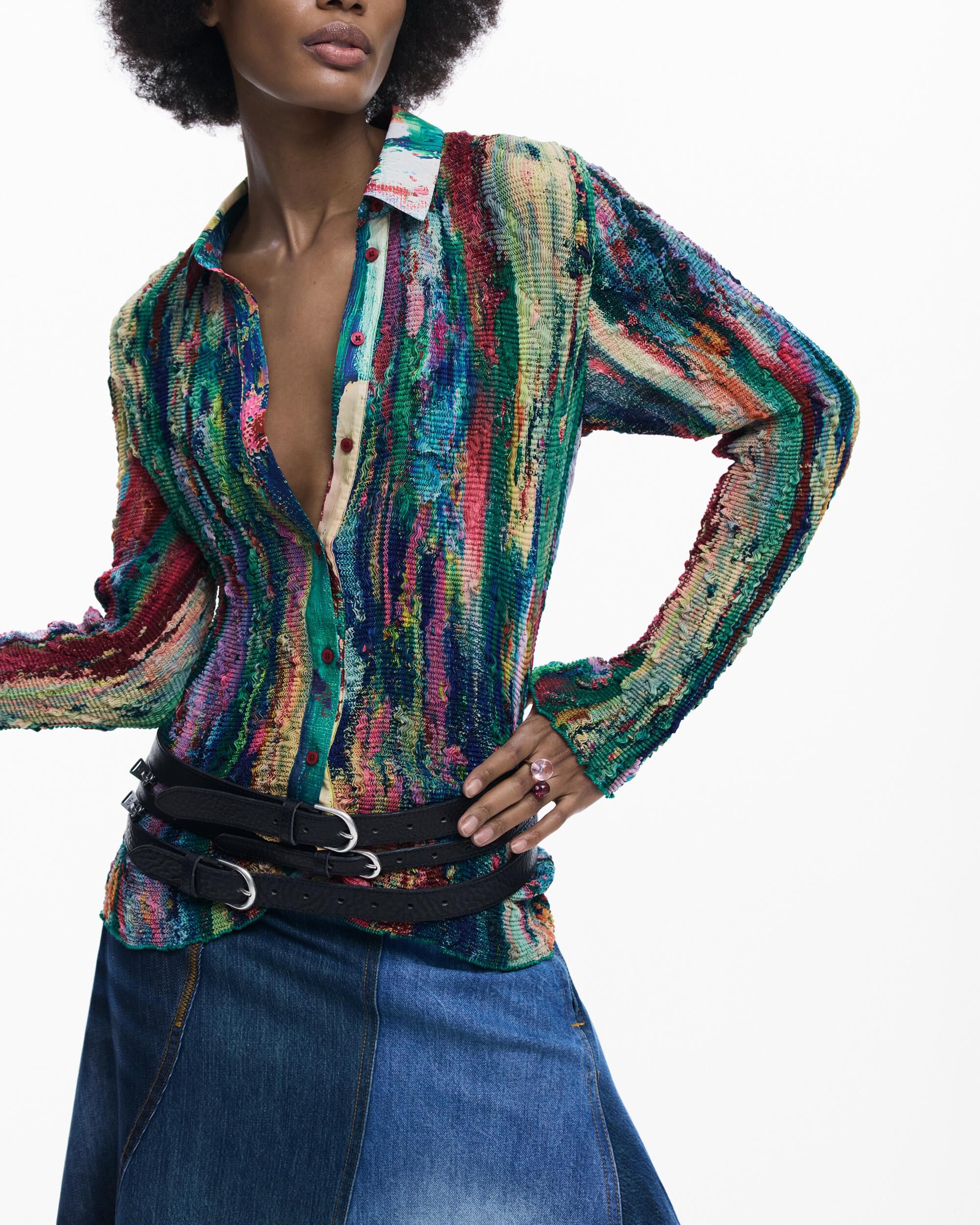 Camisa de mujer estampado - Desigual - Multicolor Multicolor-4