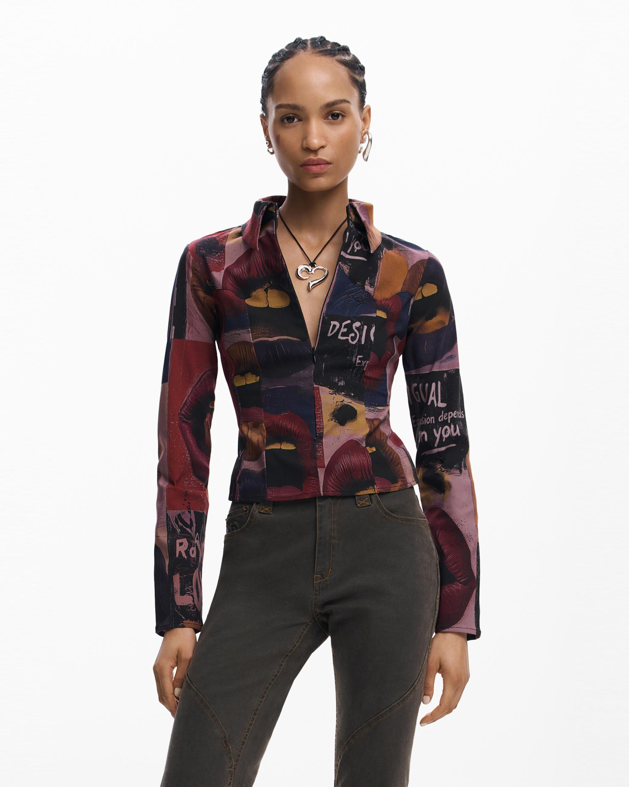 Desigual - Camisa de mujer manga larga.