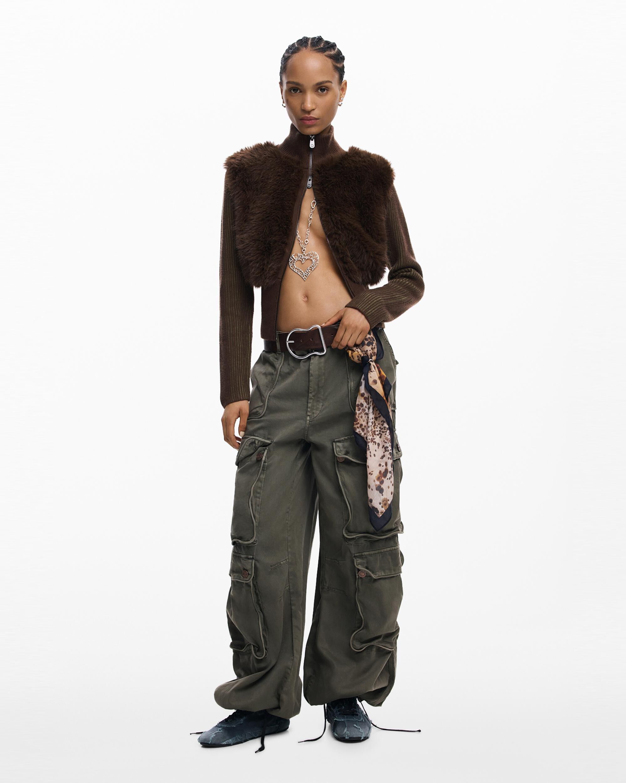 Chaqueta de mujer punto chocolate - Desigual - Marrón Marrón-2