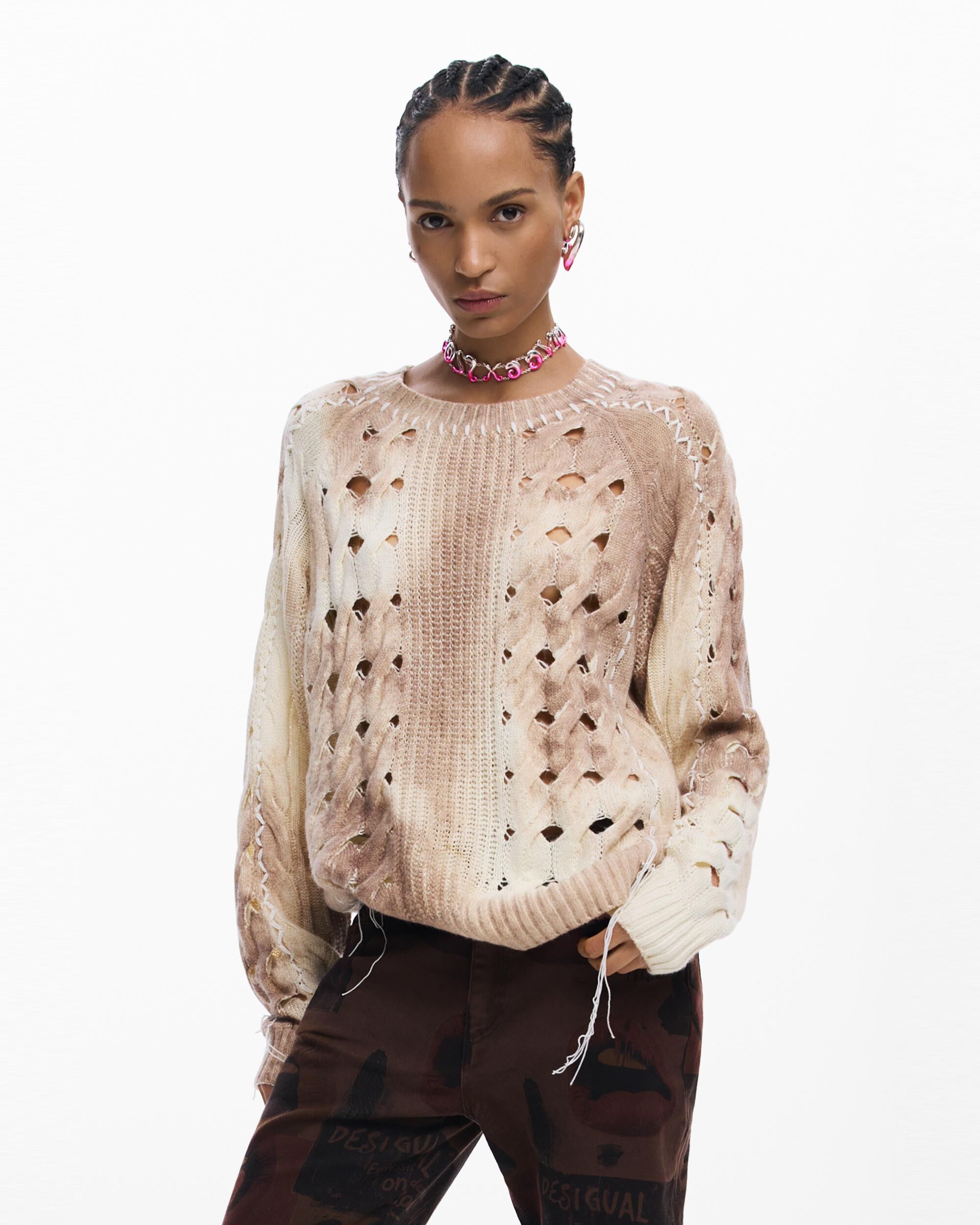Desigual - Jersey de mujer punto grueso.