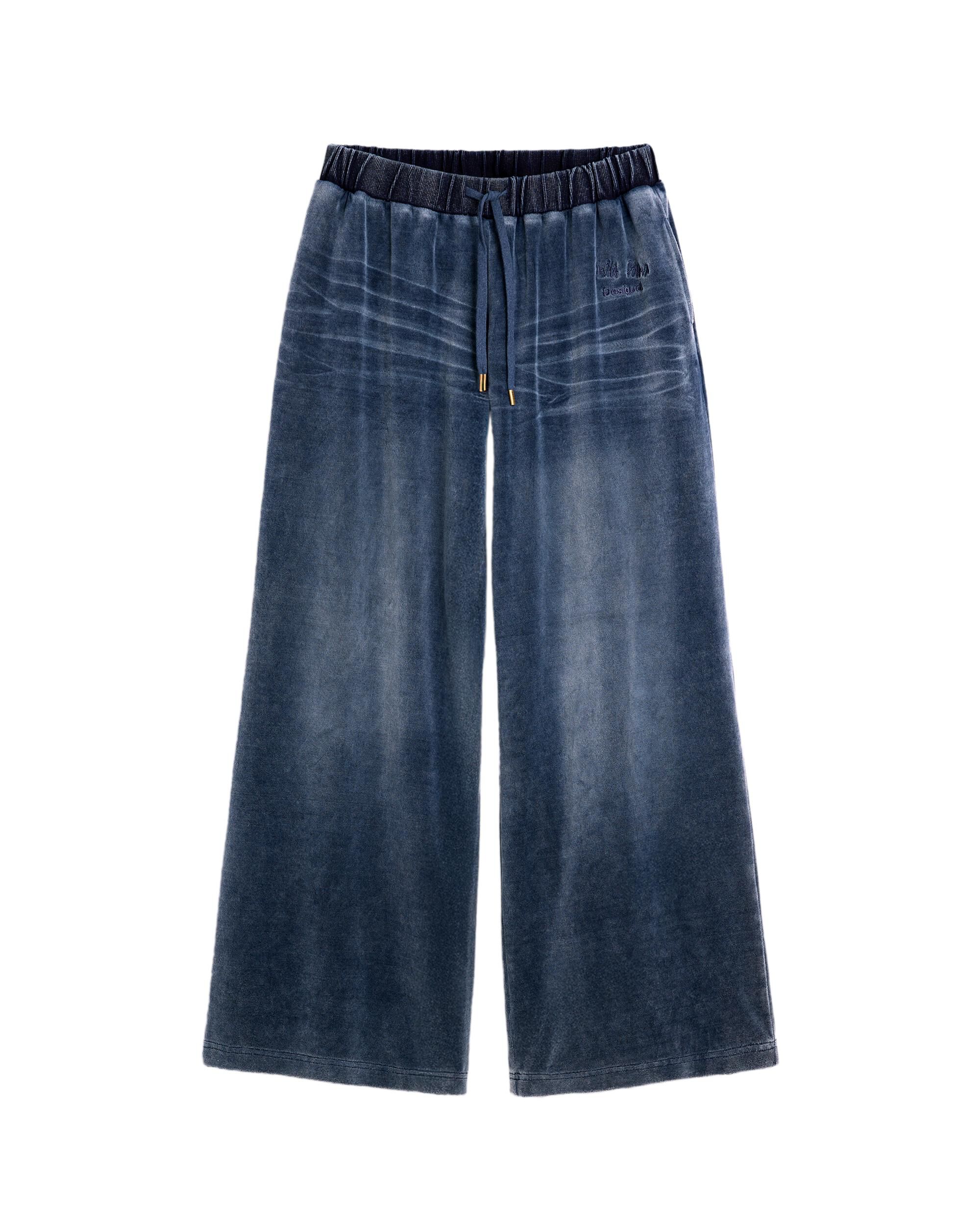 Pantalón Ancho De Mujer Punto Masha Popova - Desigual - Azul índigo Azul índigo-6