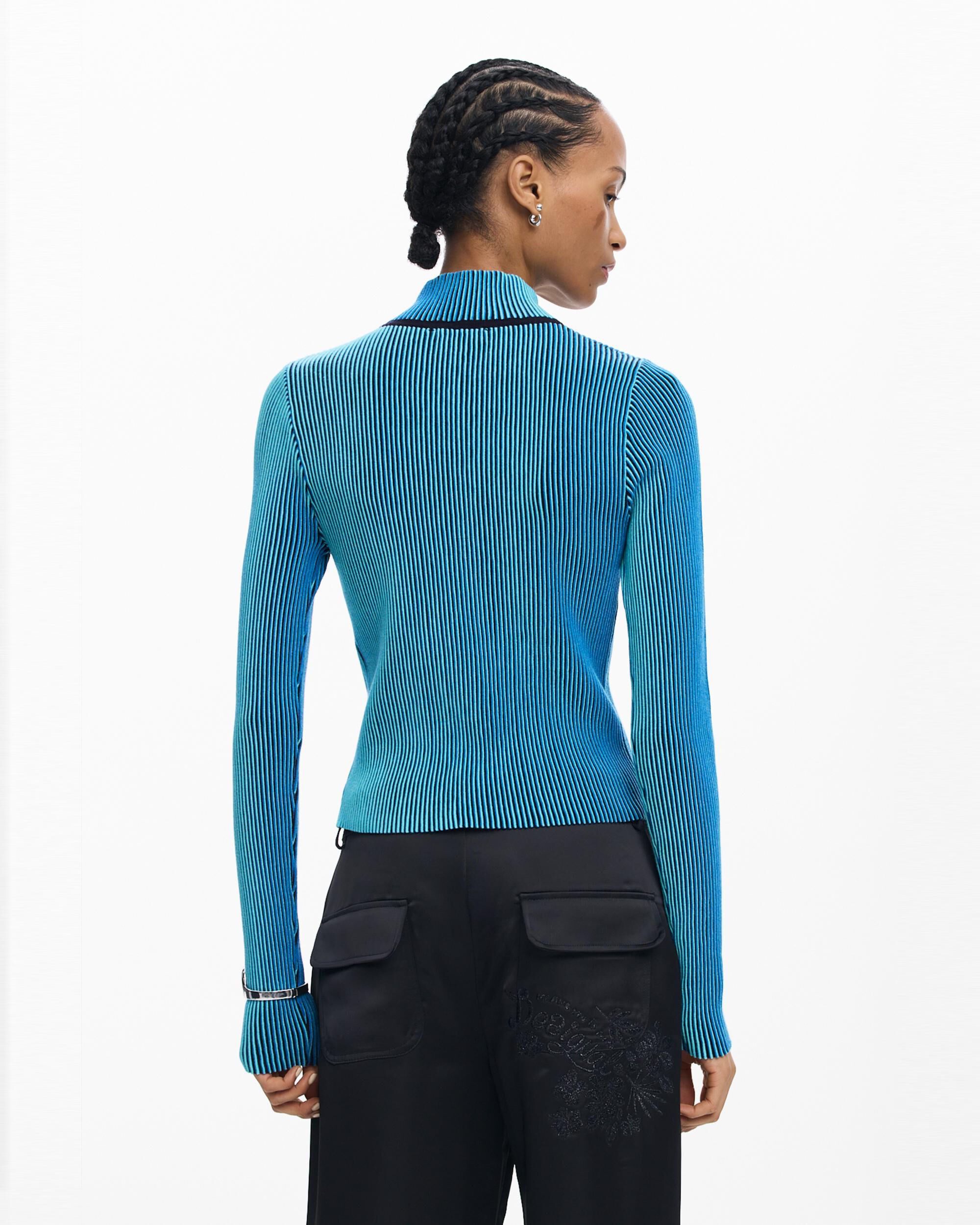 Jersey de mujer cuello alto - Desigual - Azul Azul-3