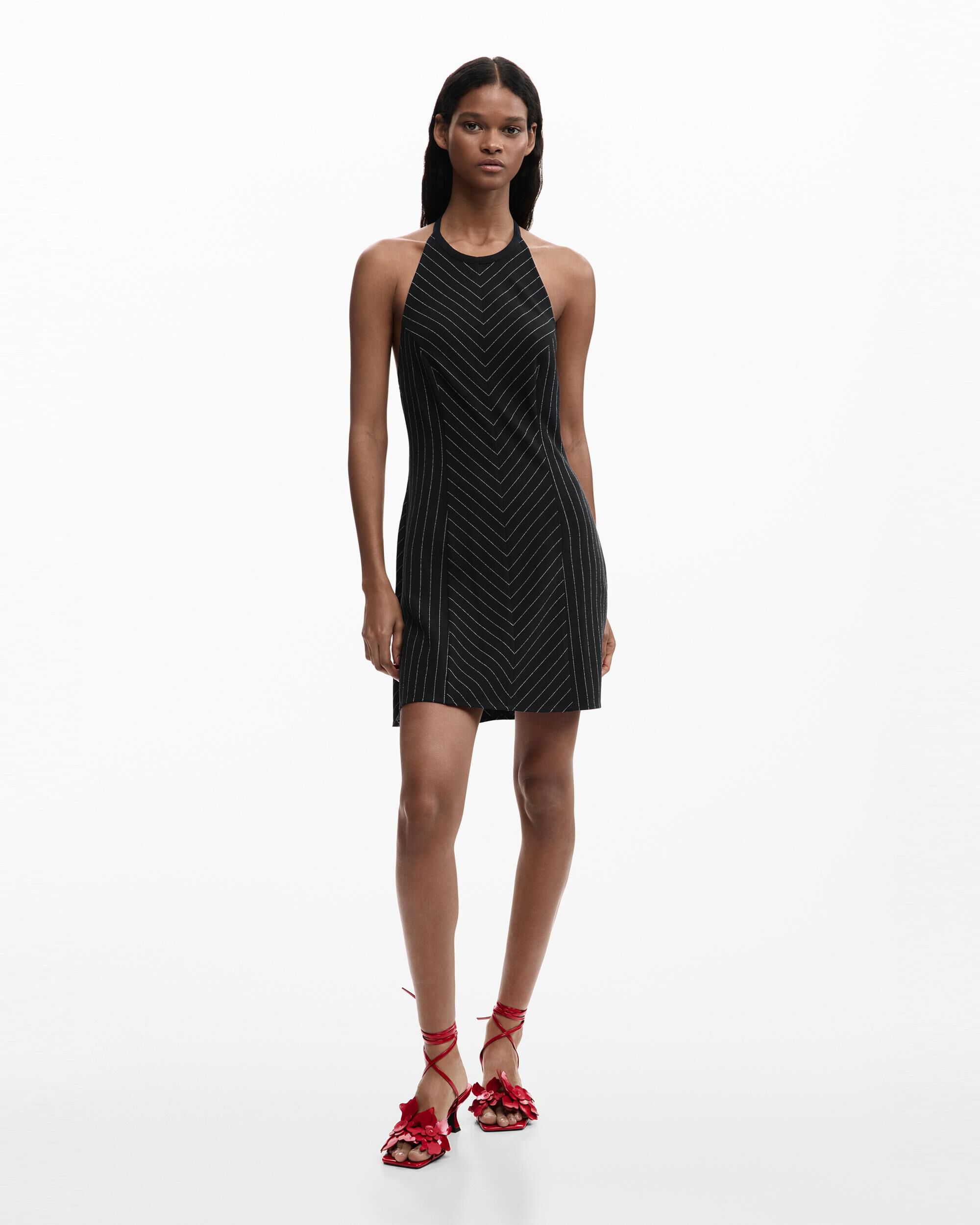 Desigual - Vestido mini halter.