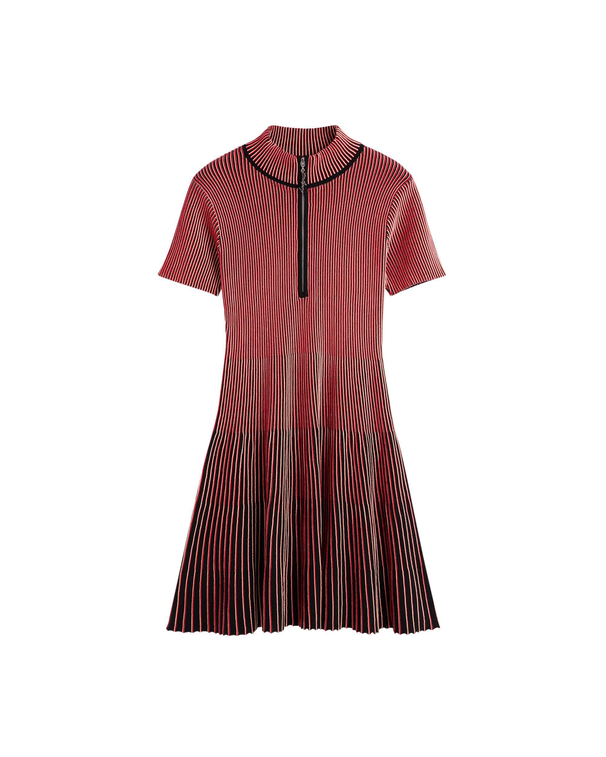 Vestido corto punto tornasolado - Desigual - Rojo Rojo-6