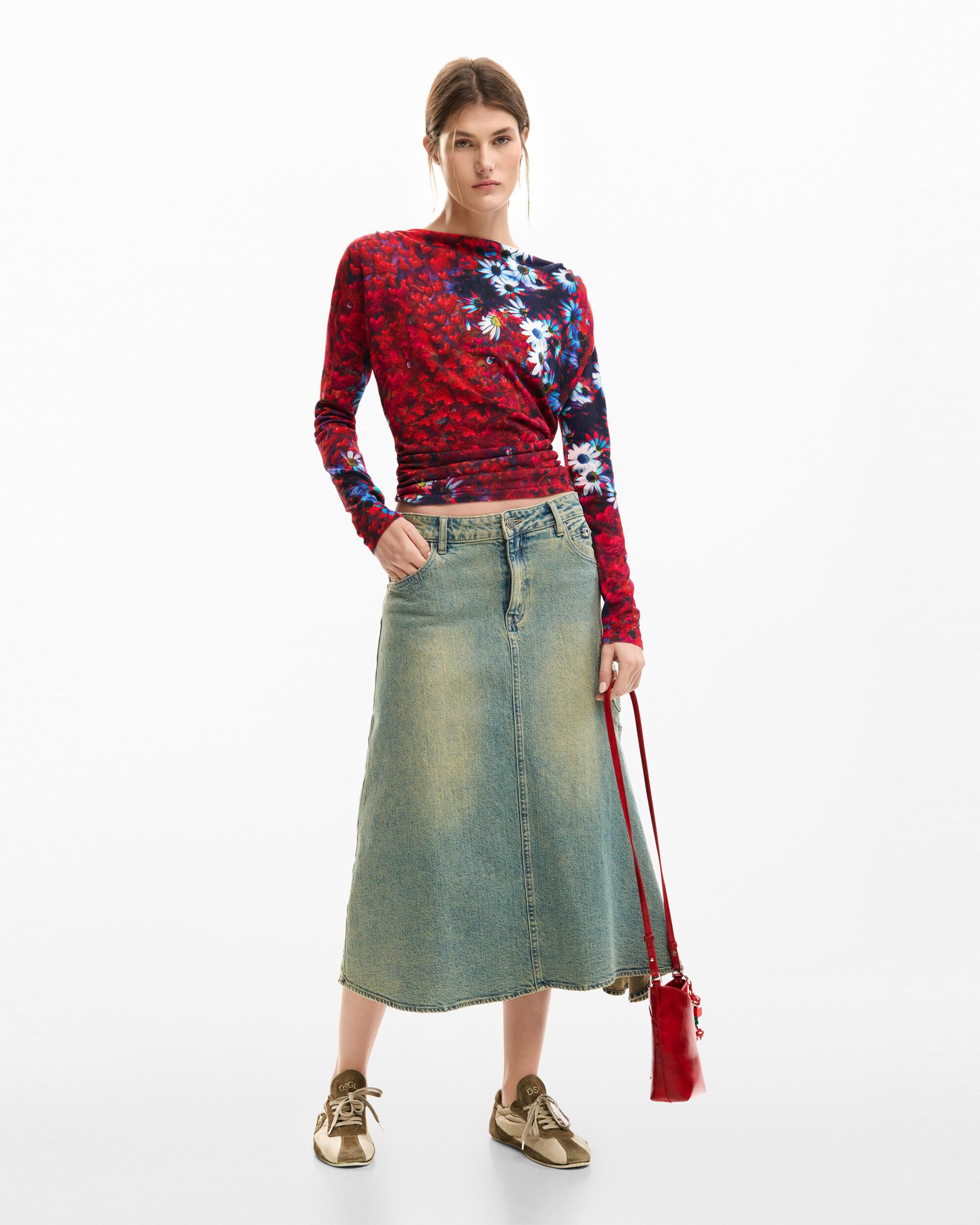 JERSEY FINO MARGARITAS - Desigual - Rojo Rojo-2