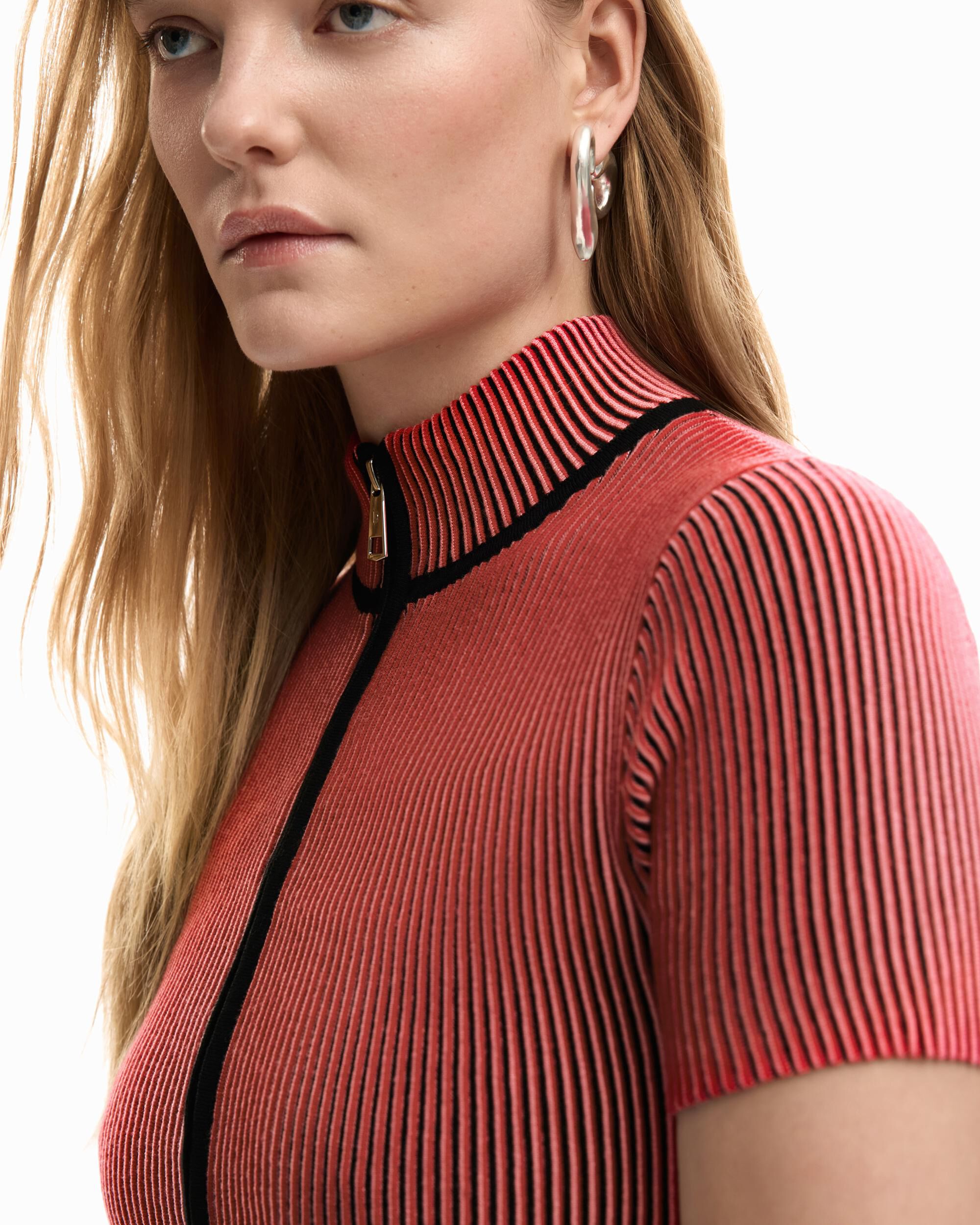 Top de mujer punto tornasolado - Desigual - Rojo Rojo-4